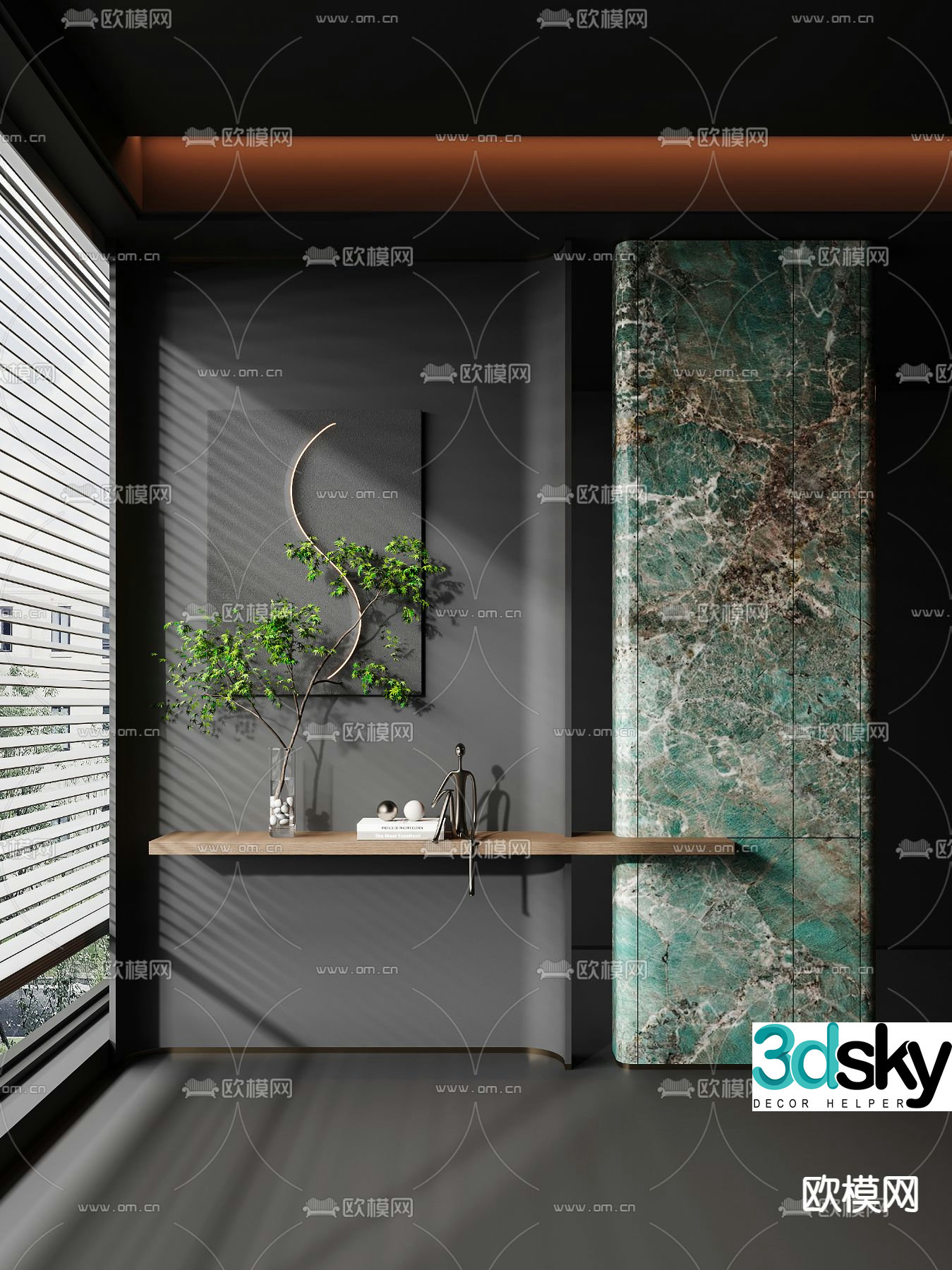 Modern entrance decorative entrance 3D model