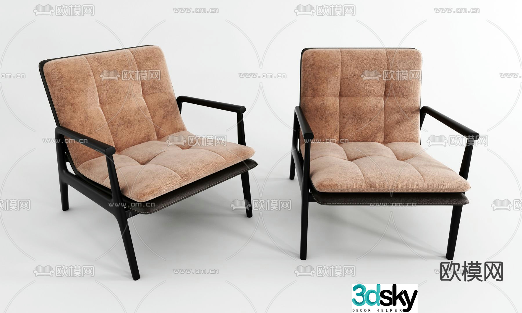 Modern chair leisure chair 3d model