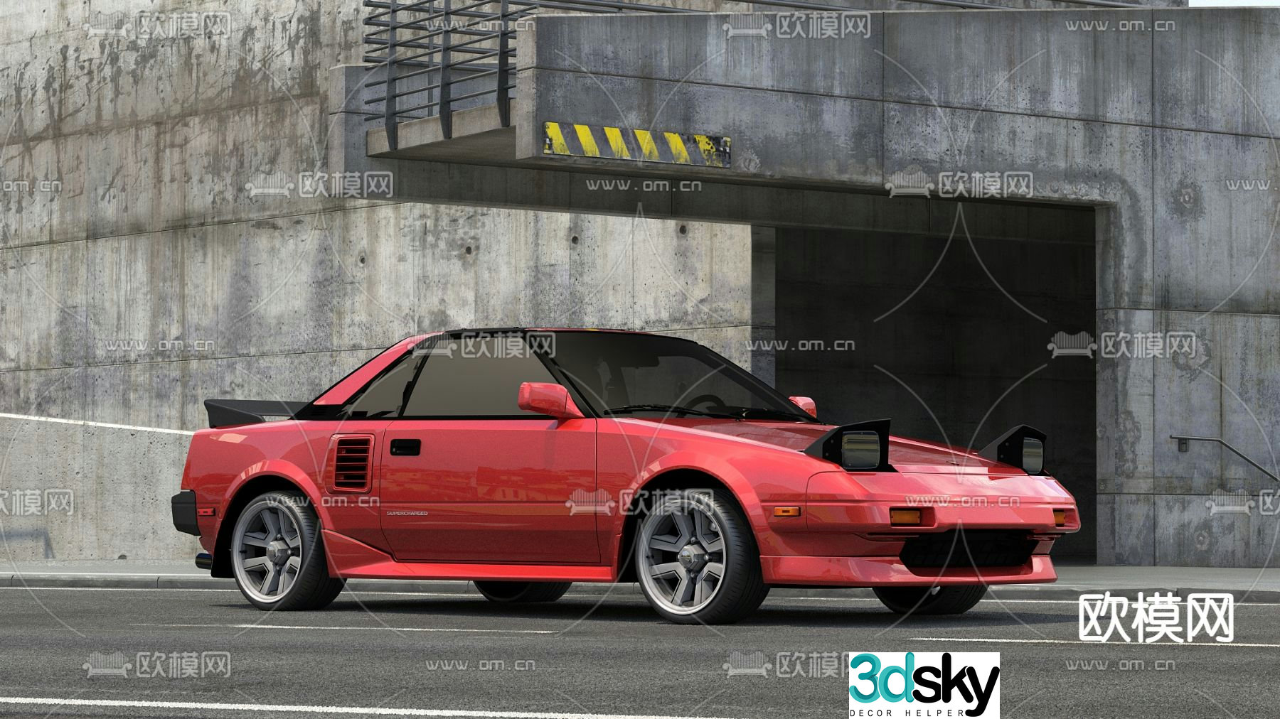 concept car sports car 3d model