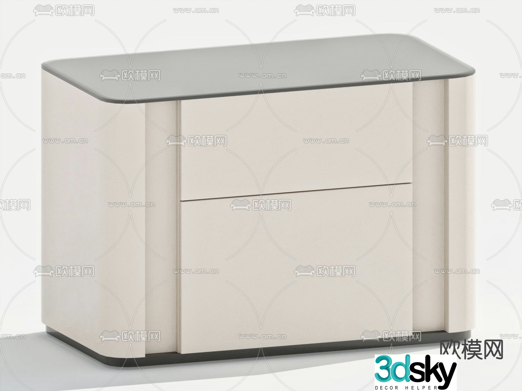 Modern bedside table 3d model
