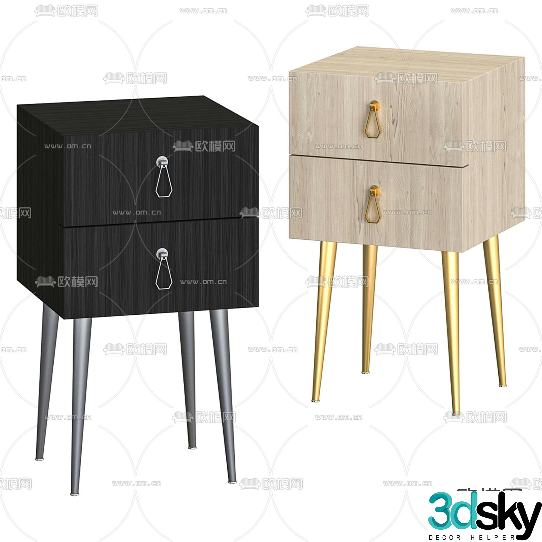 Cantori CITY bedside table 3d model