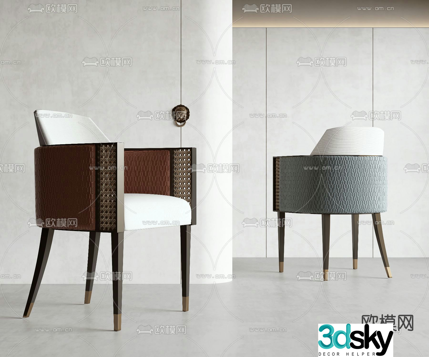 New Chinese style chair leisure chair 3d model