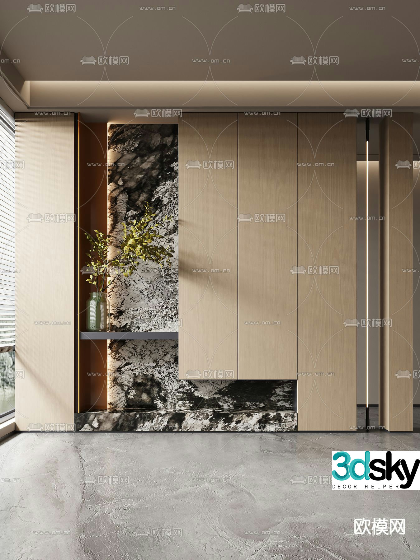 Entrance shoe cabinet 3D model