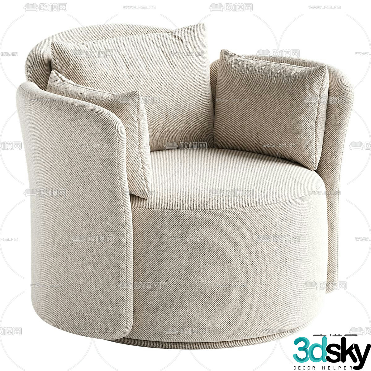 Modern single sofa 3d model