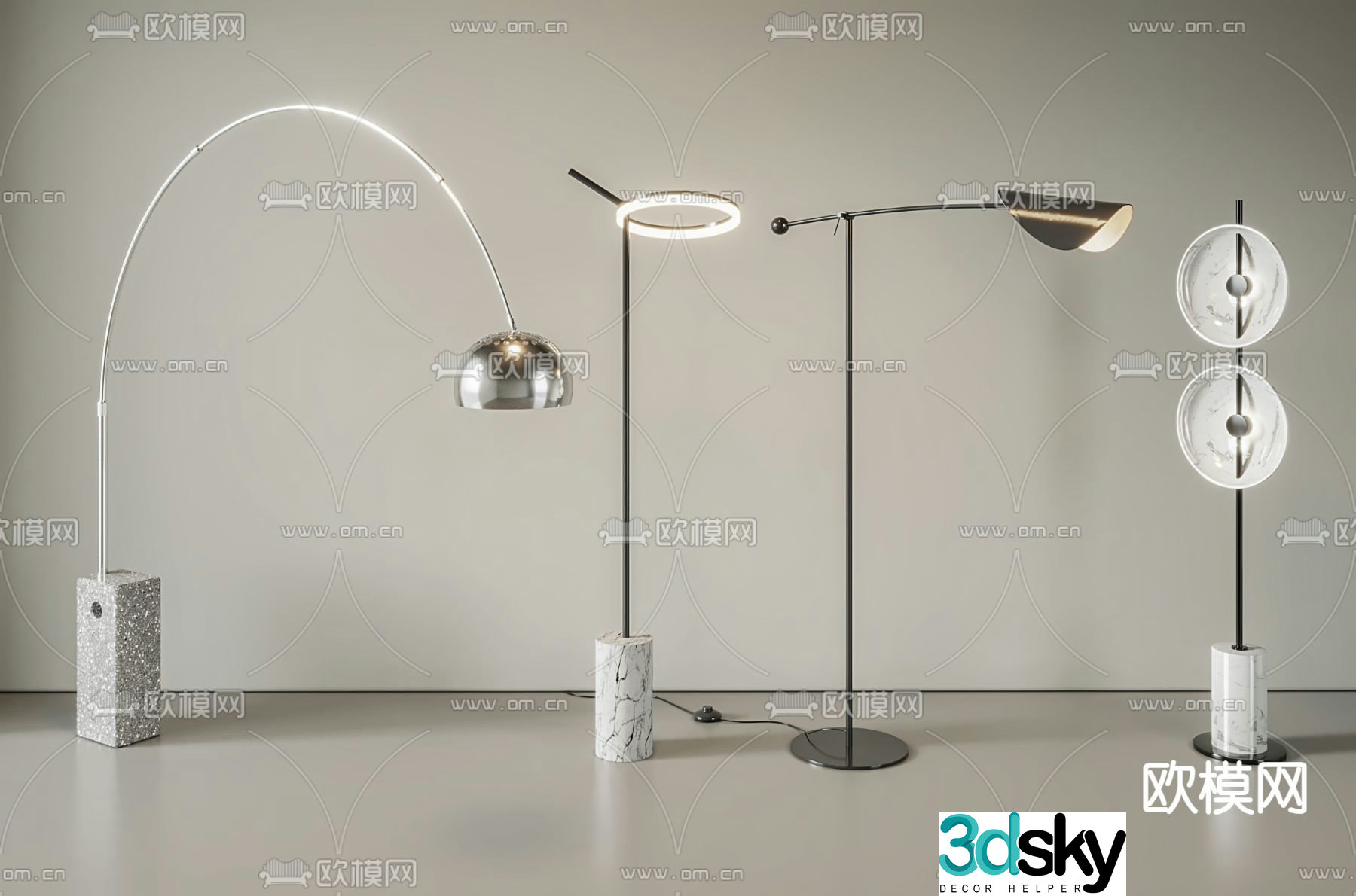 Modern floor lamp 3d model