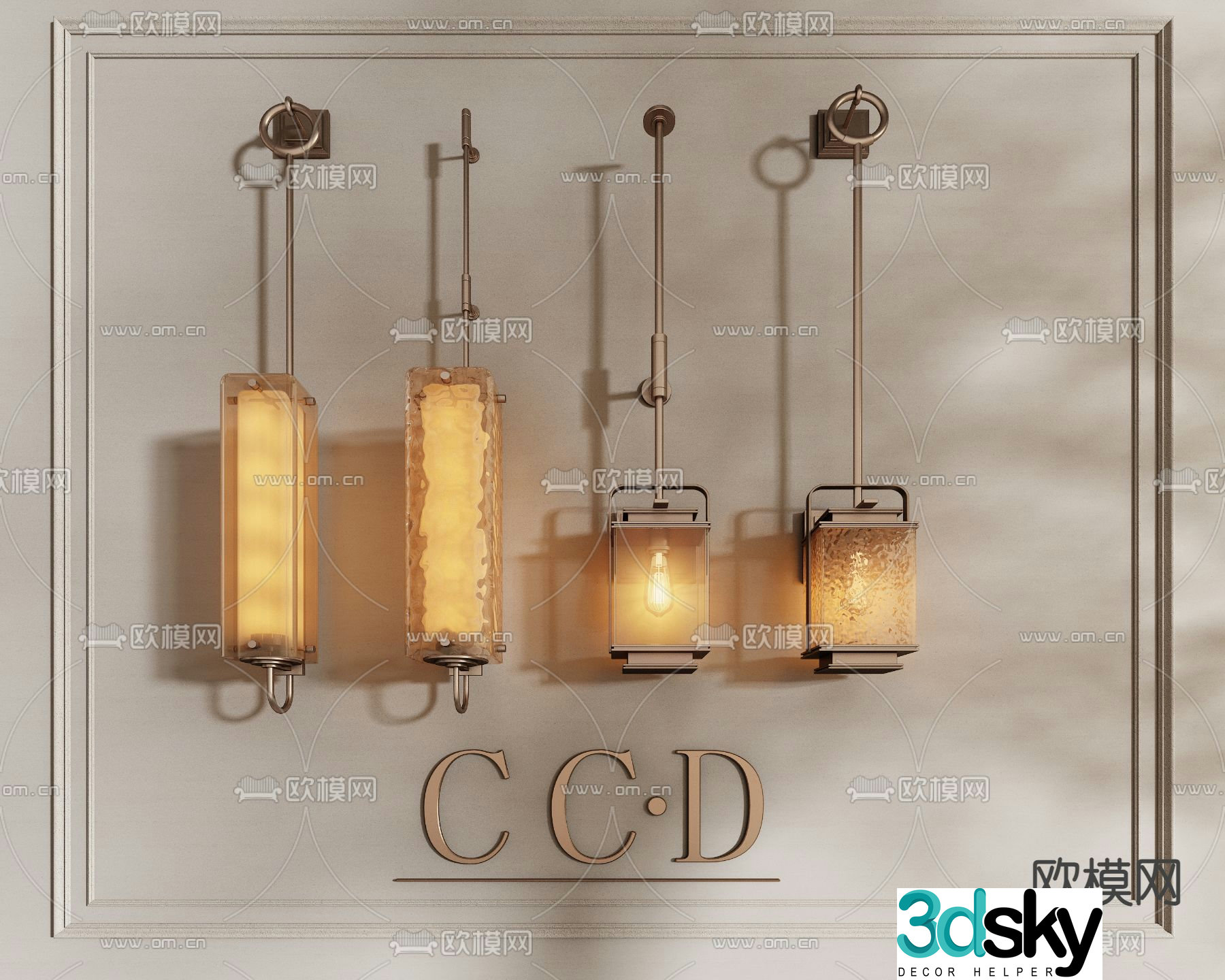 CCD modern wall light 3d model