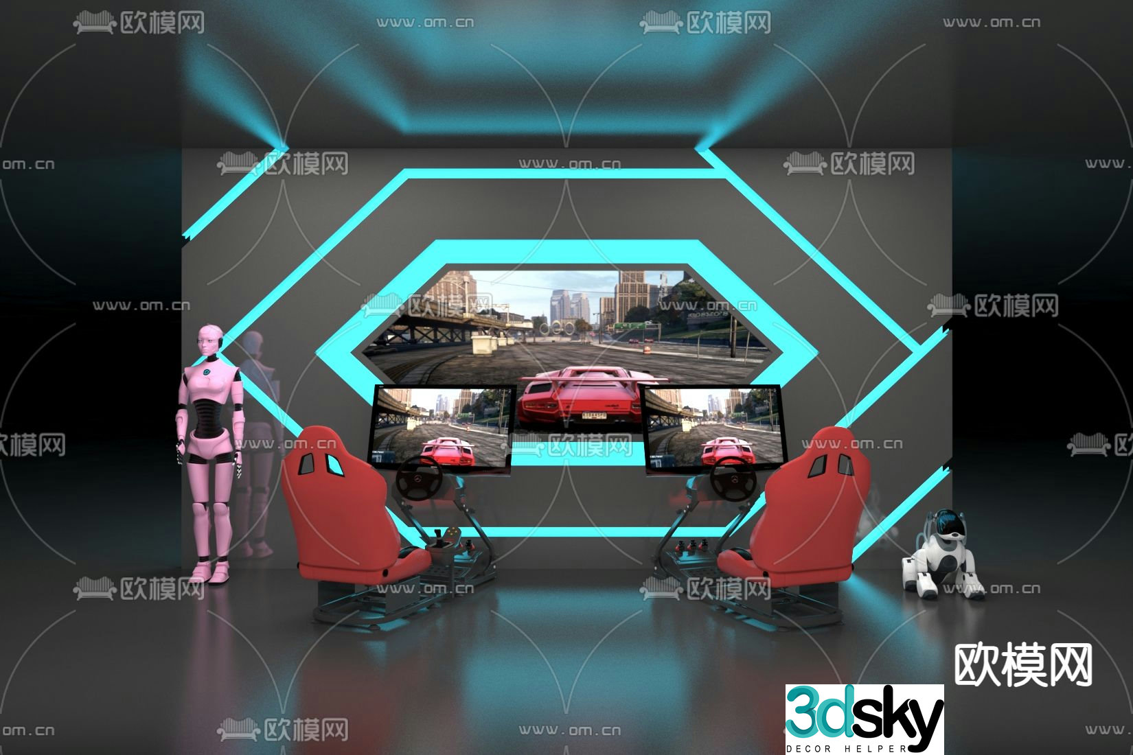 VR interactive device VR experience machine 3D model