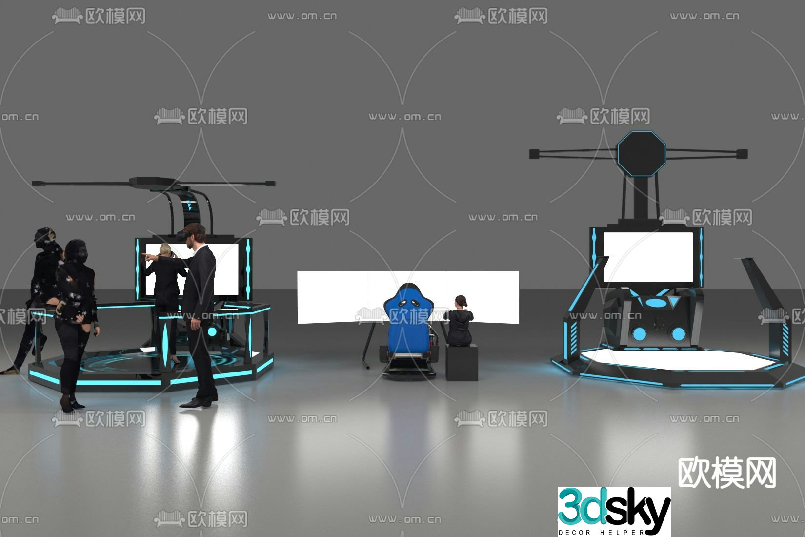 VR gaming equipment VR seat 3d model