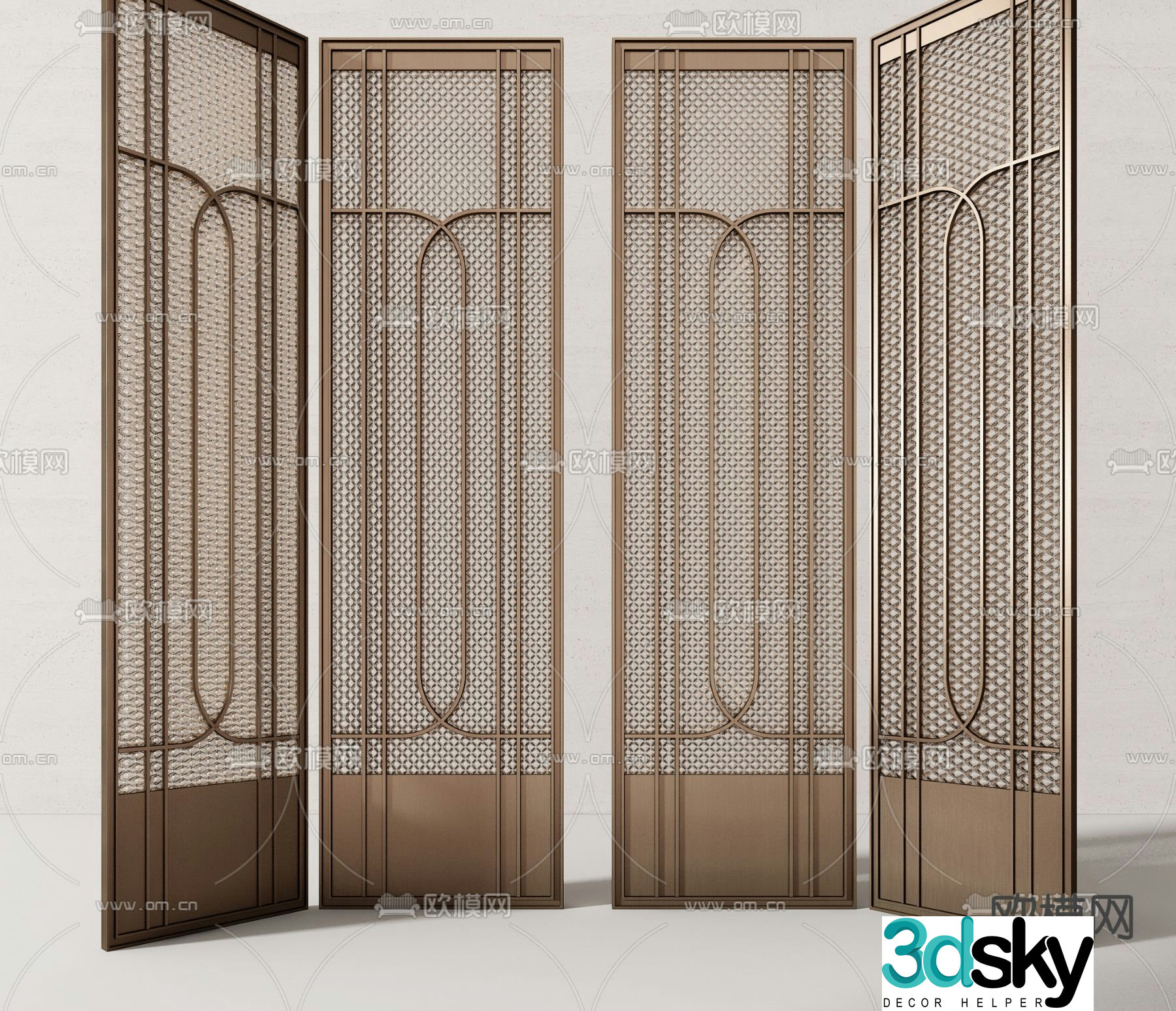 CCD Modern Metal Screen 3D Model