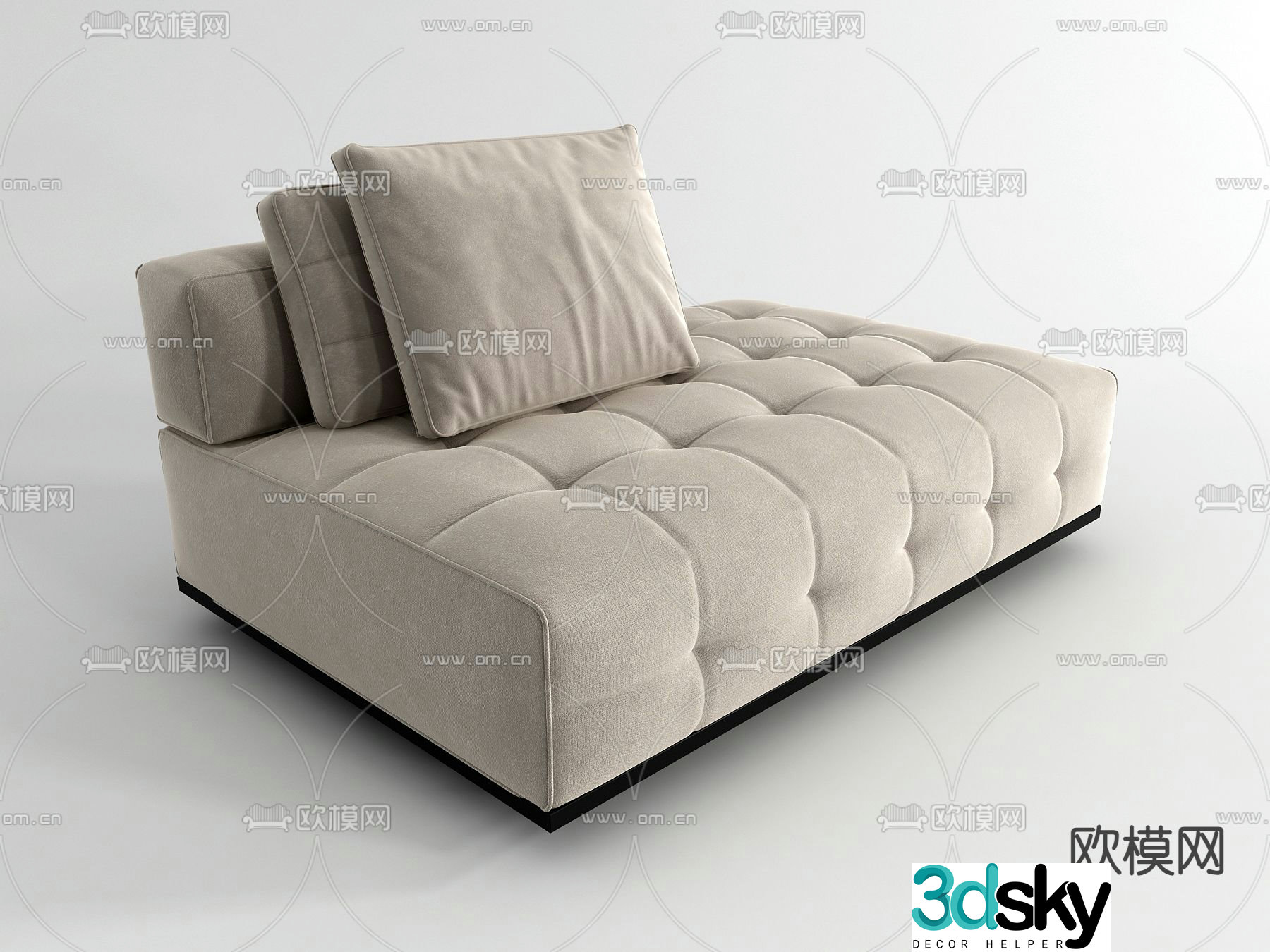 Modern sofa stool single sofa 3d model