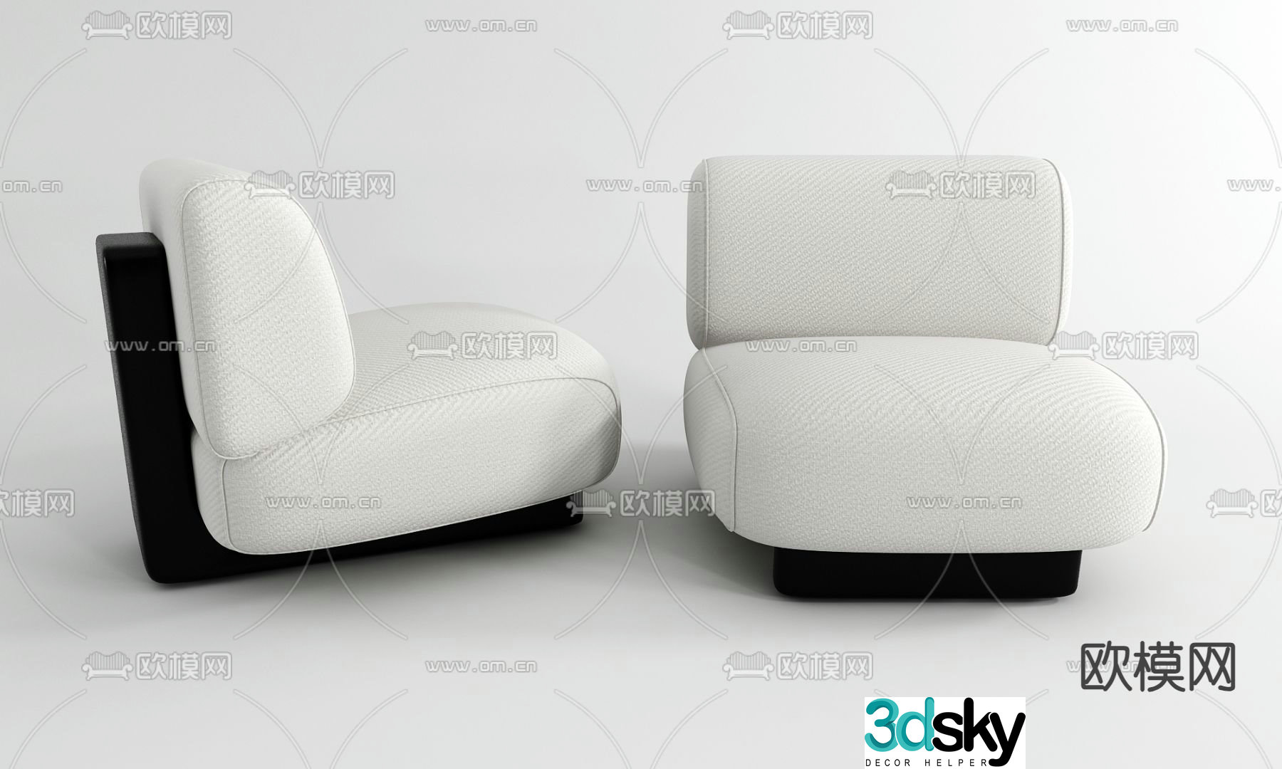 Modern leisure chair sofa chair 3d model