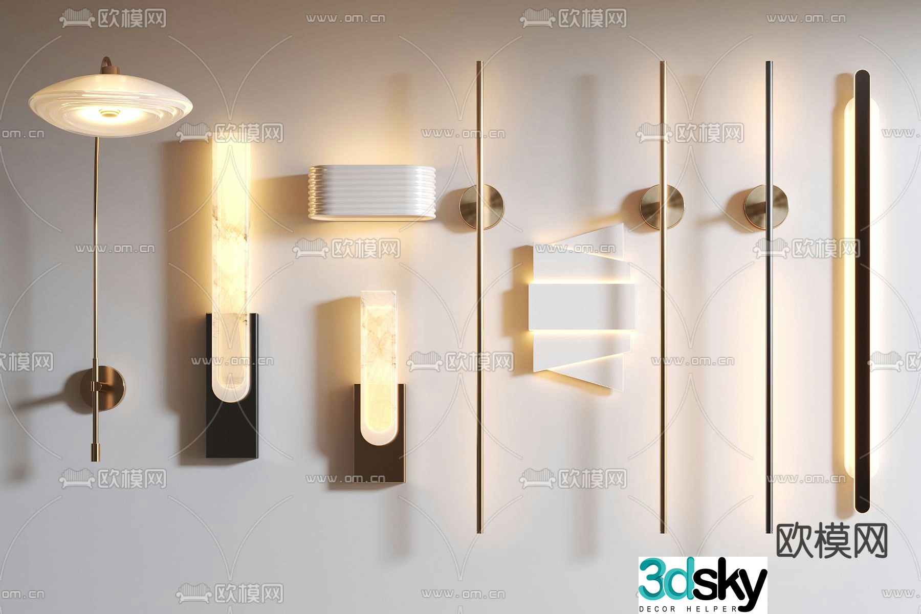 Decorative wall light wall light 3d model