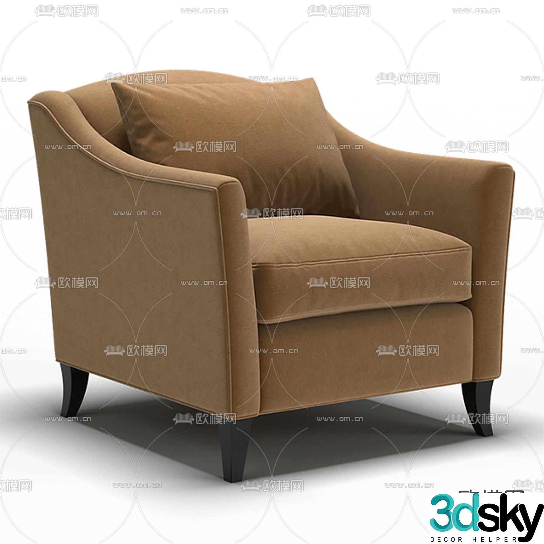 Dantone | Single Sofa Swansea Armchair 3d model