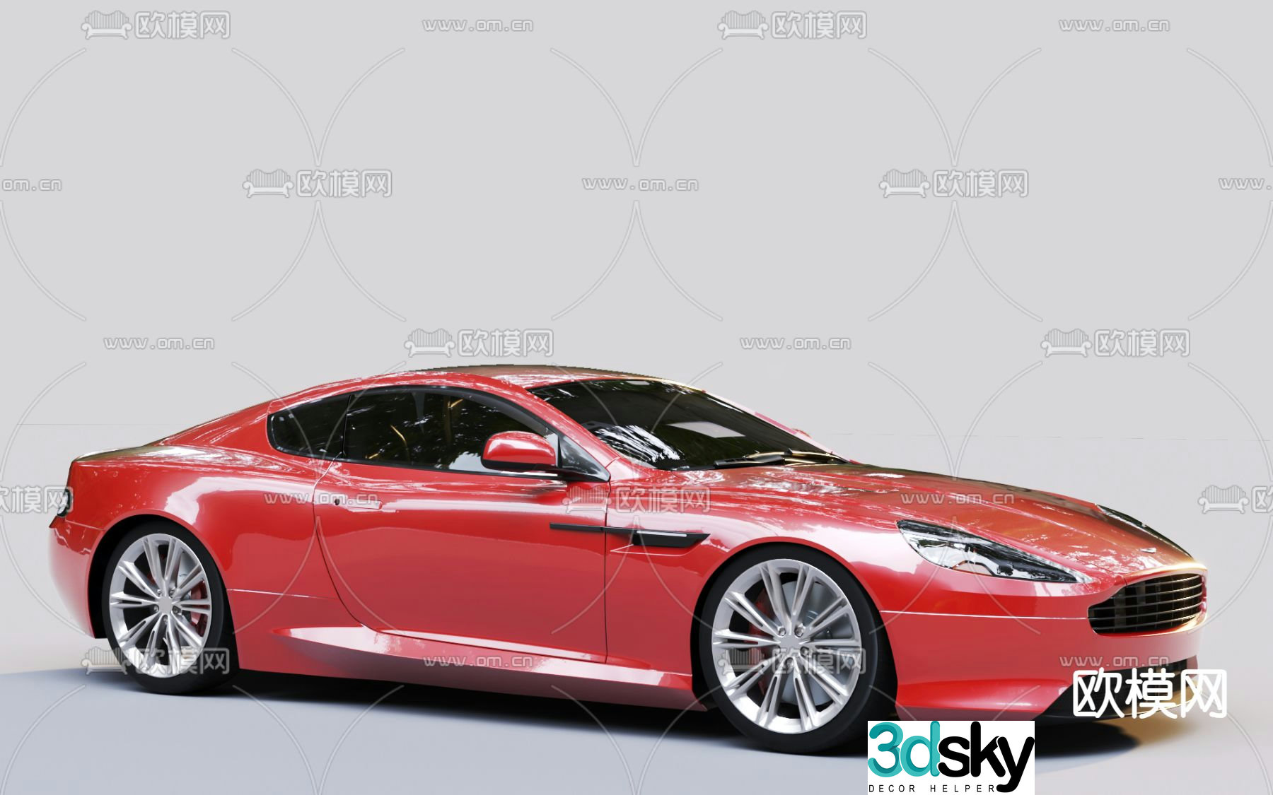 sports car aston martin car 3d model