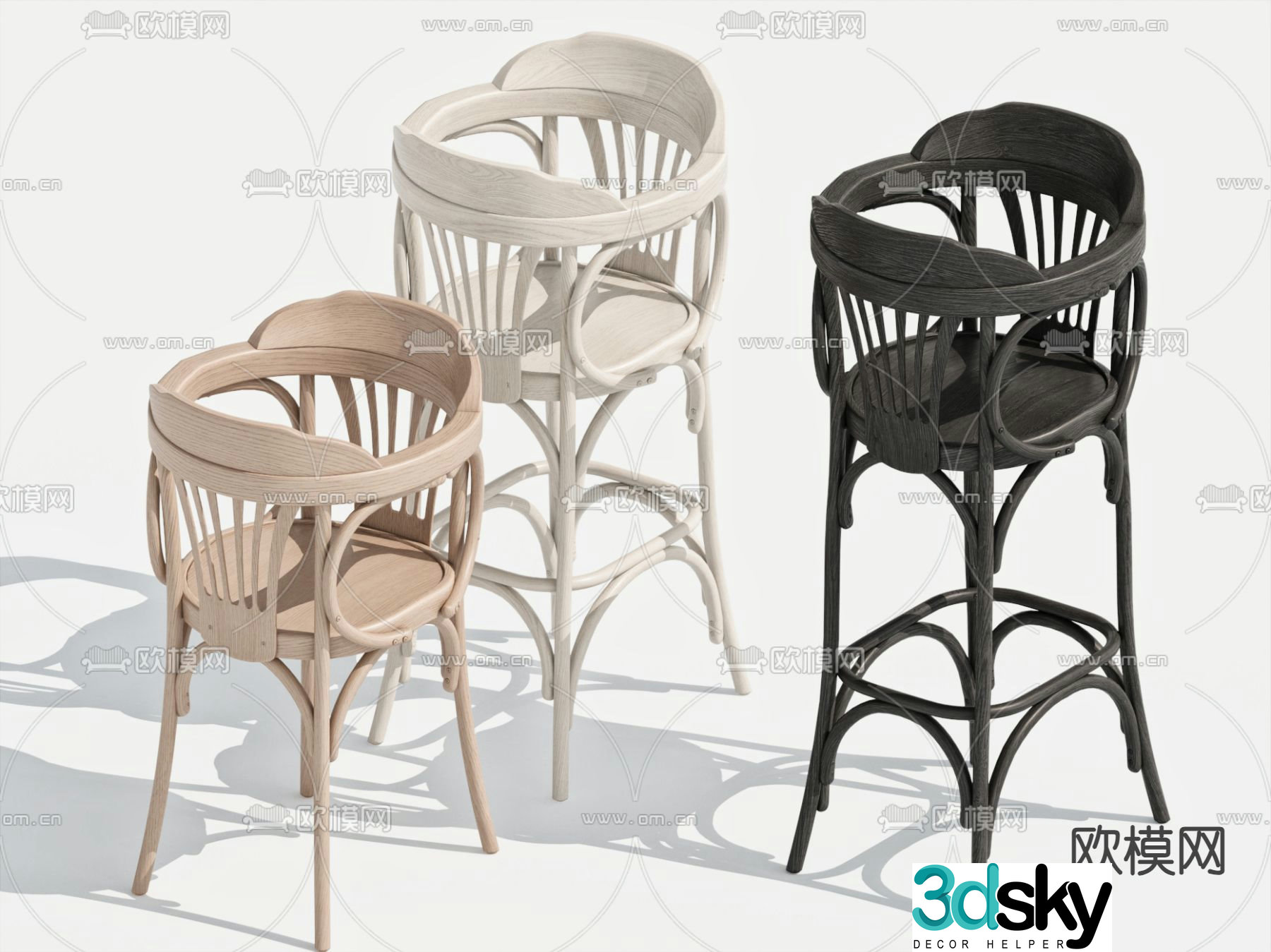 Children’s chair baby protective chair 3d model