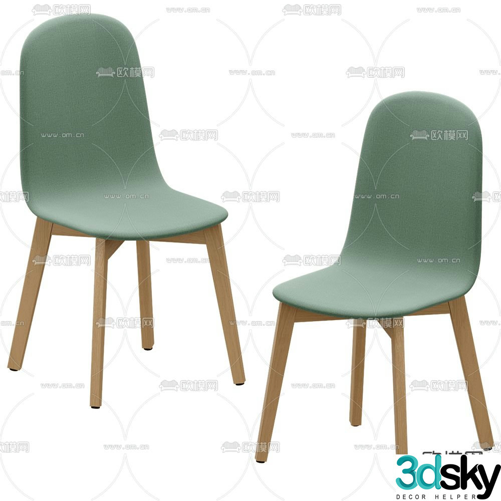 CANCIO Nordic chair dining chair 3d model