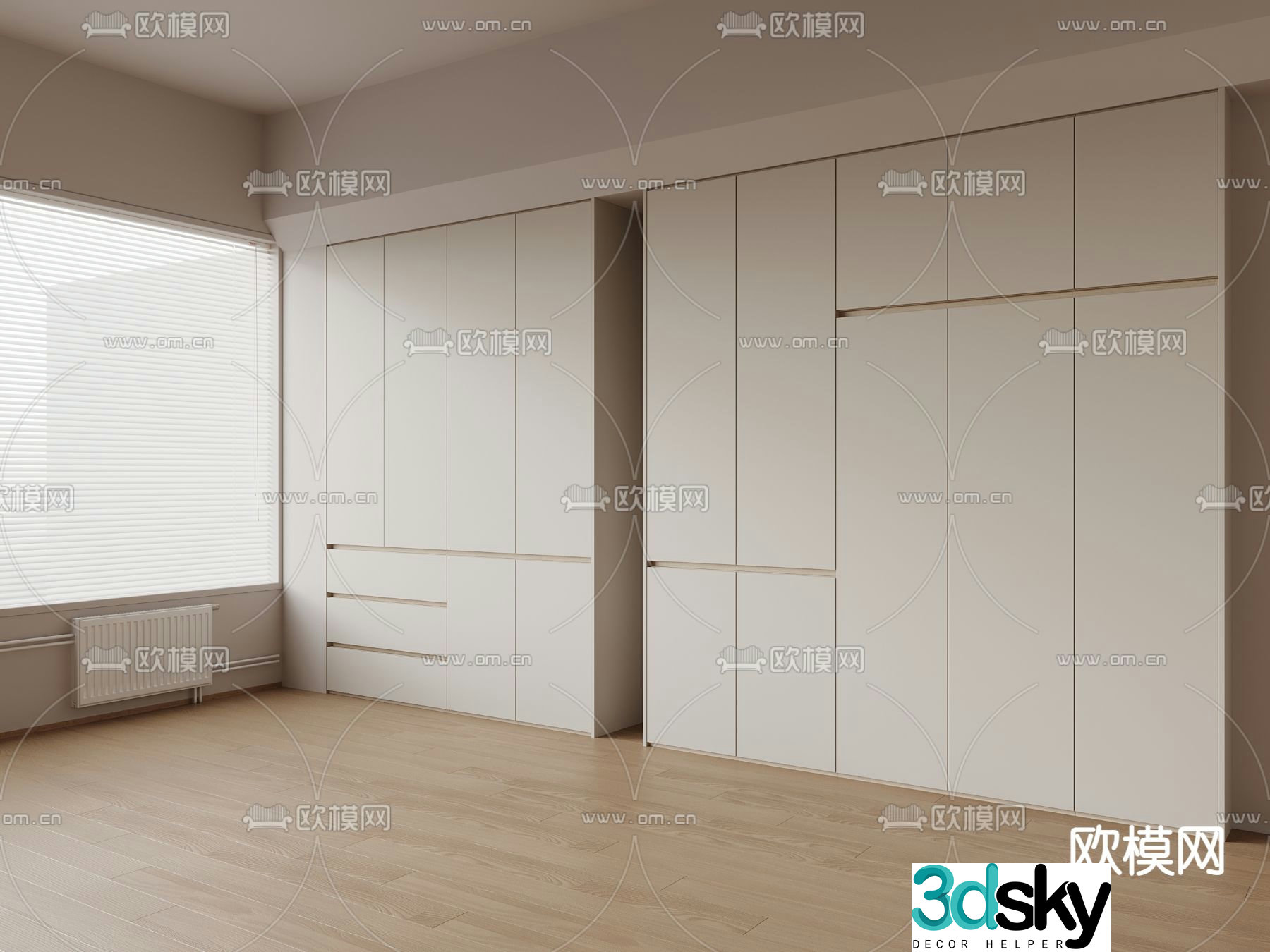 Simple wardrobe wardrobe 3d model