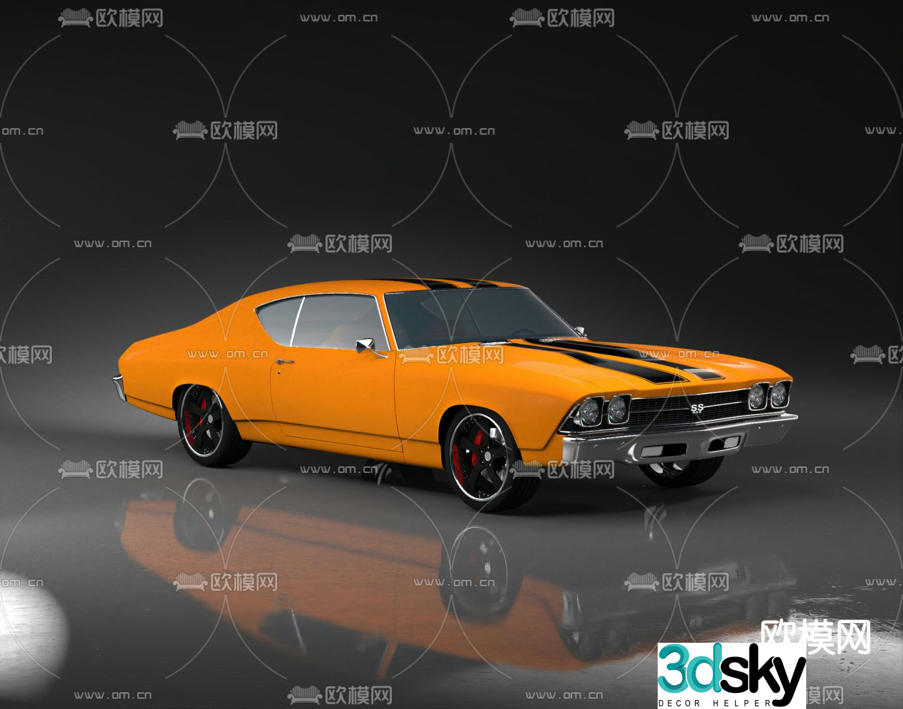 modern car sedan 3d model