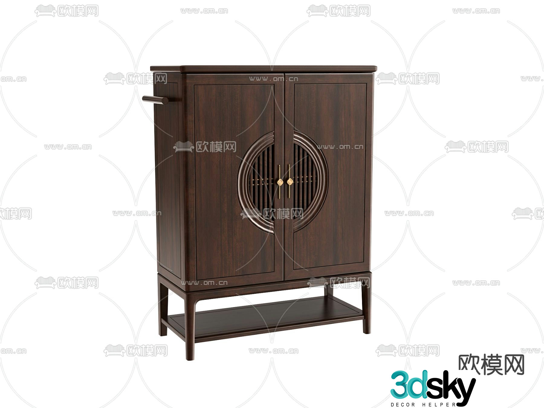 New Chinese style shoe cabinet 3d model