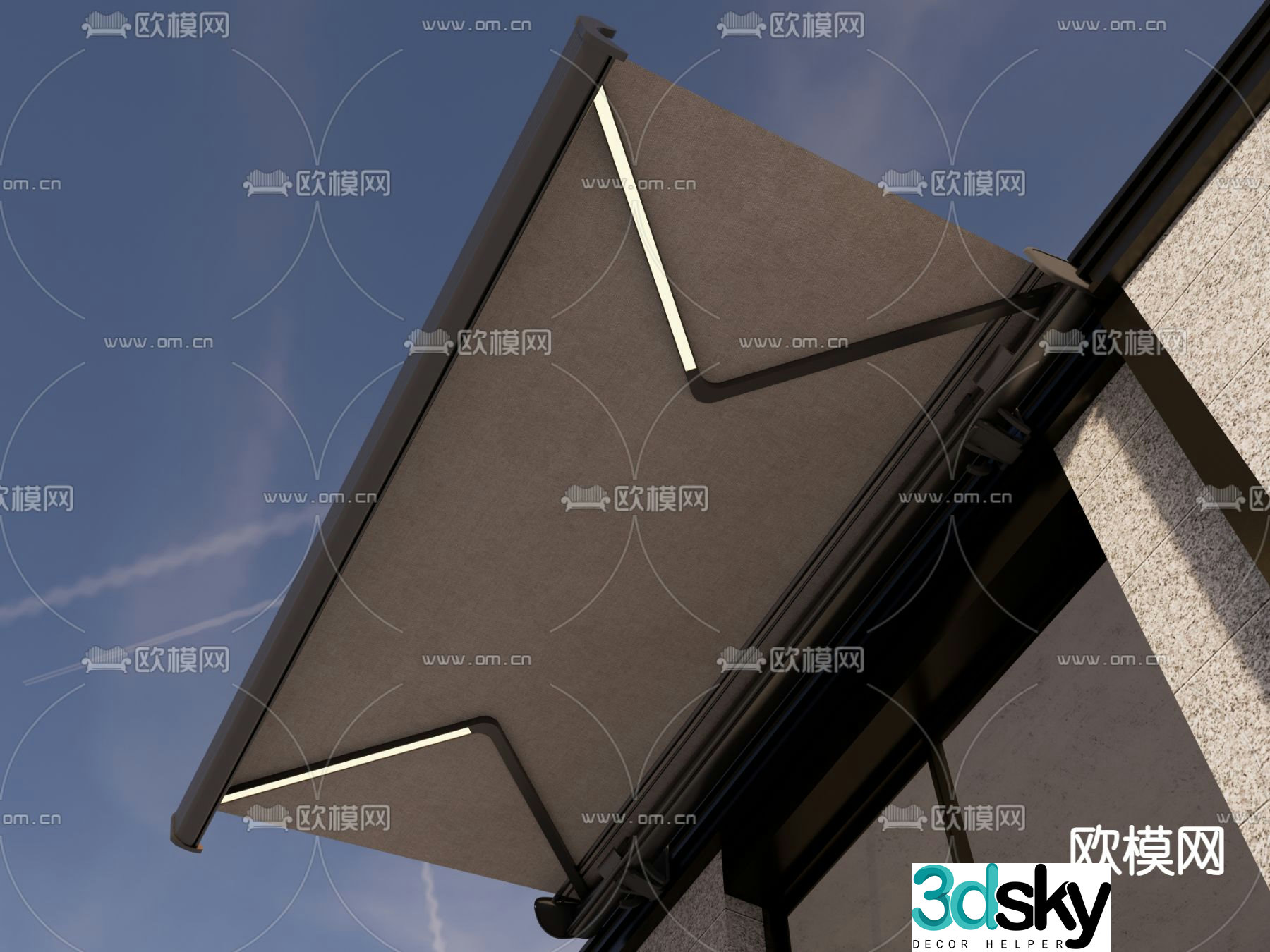 Garden awning outdoor awning 3d model