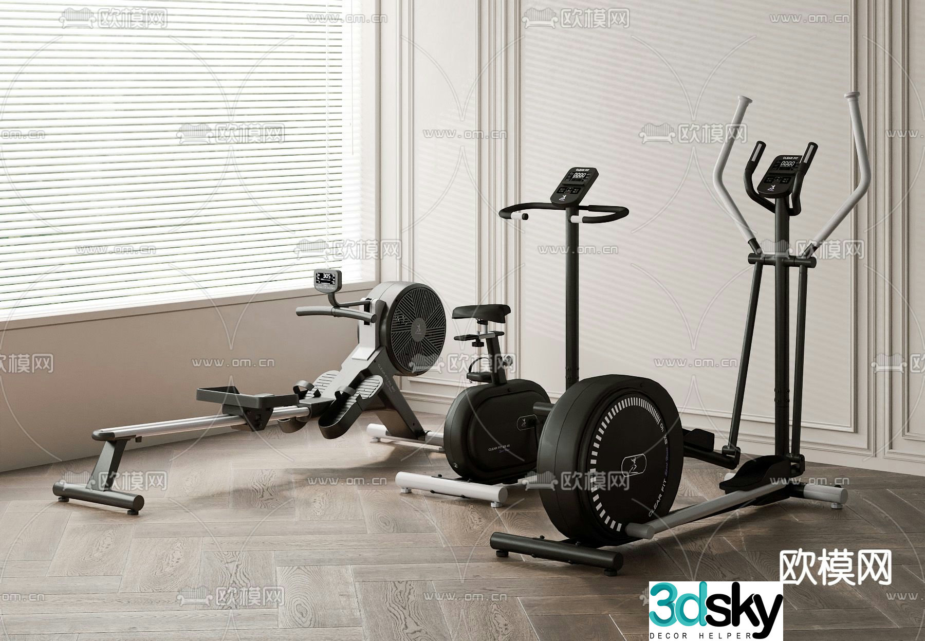 Fitness equipment sports equipment 3d model