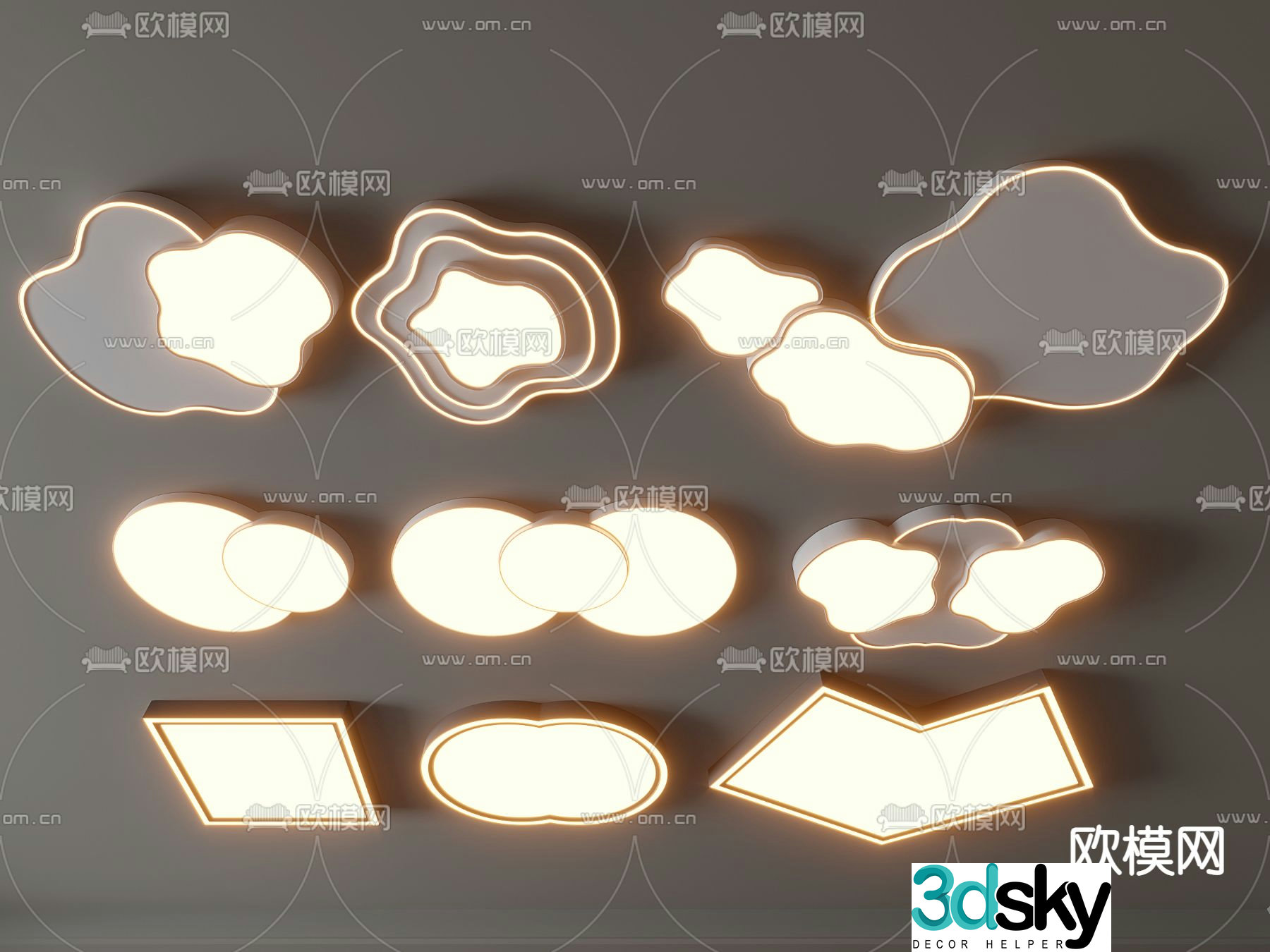 Decorative lamp Lighting ceiling lamp 3d model