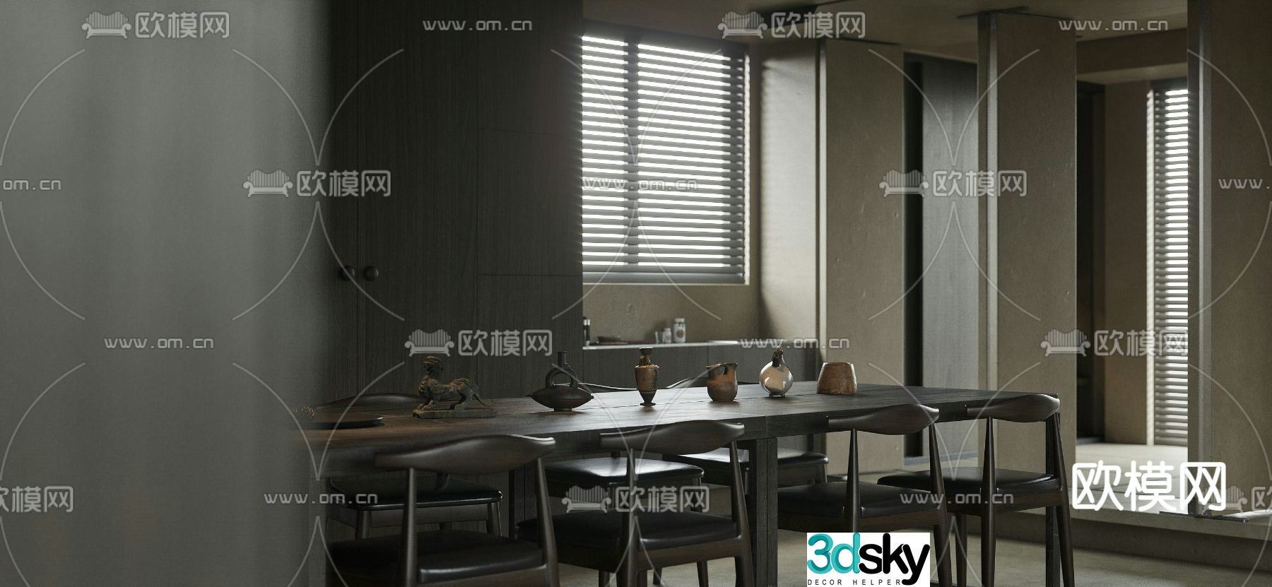 Medieval style tea table tea table 3d model