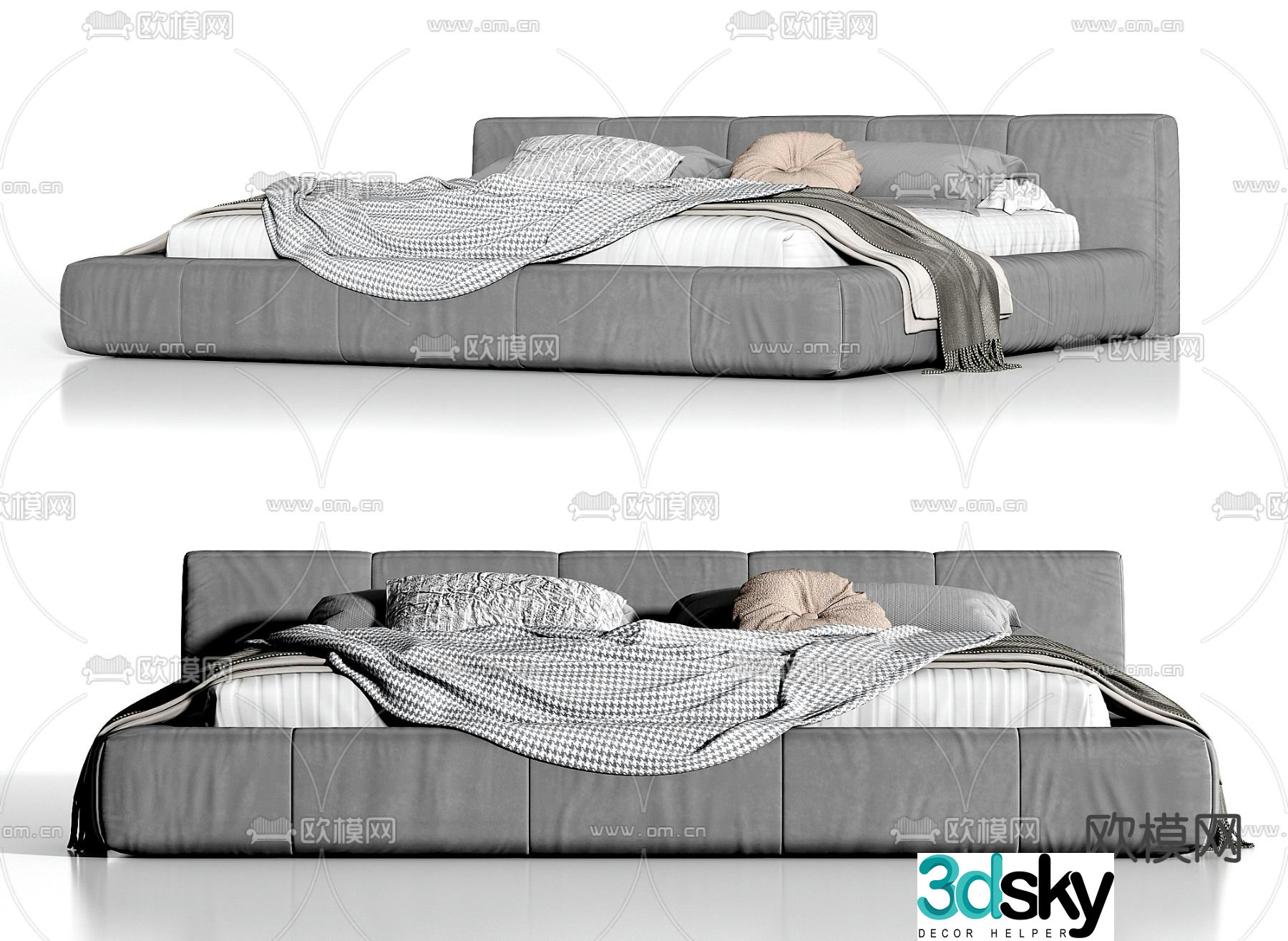 Double bed 3d model