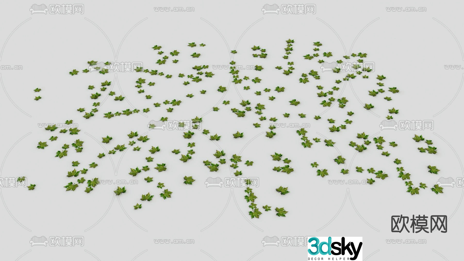 Plant fallen leaves 3d model