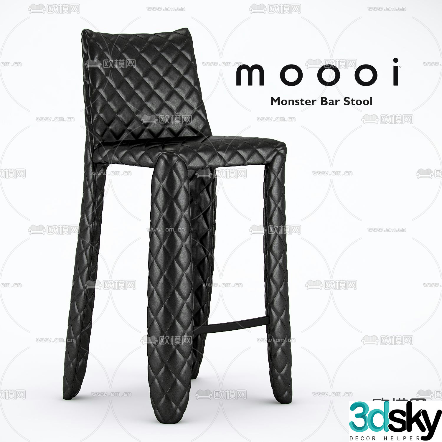 Moooi bar stool bar stool high stool 3d model