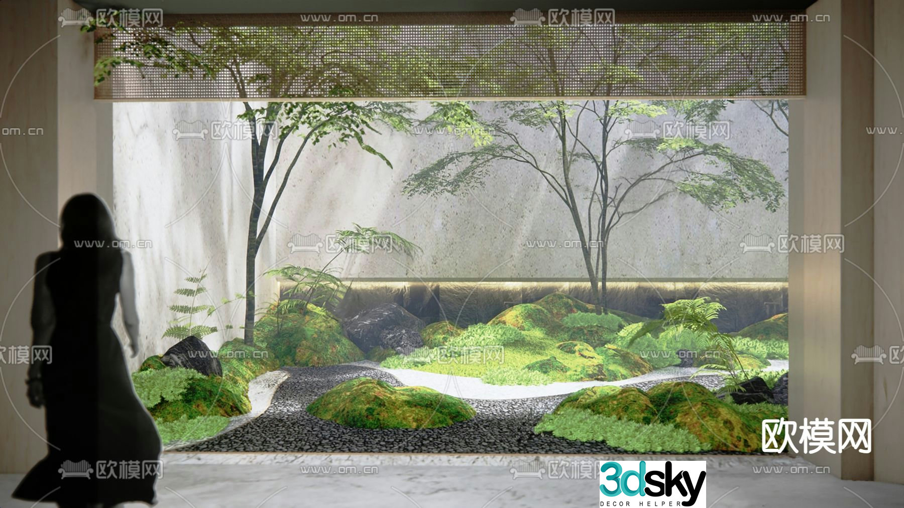 Landscape sketch patio garden 3D model