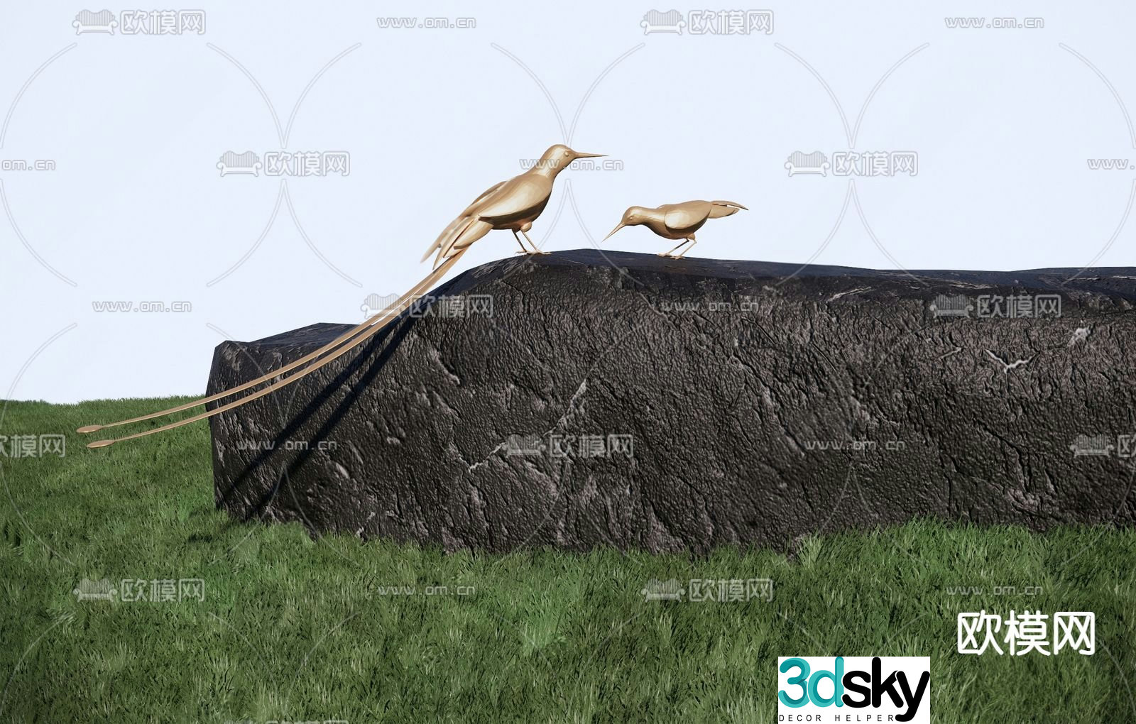 animal sculpture garden sculpture 3d model