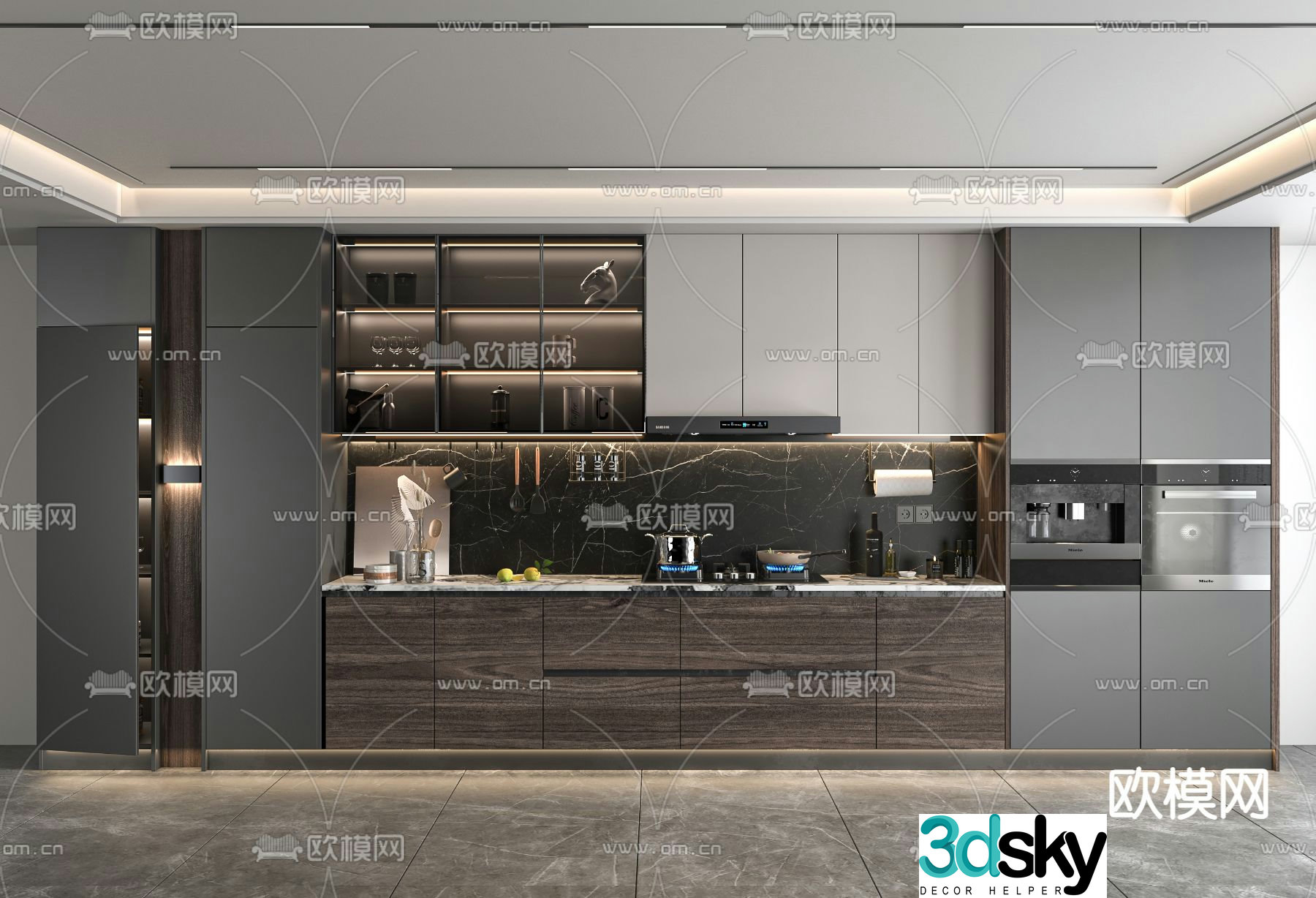 Modern cabinet wine cabinet 3d model