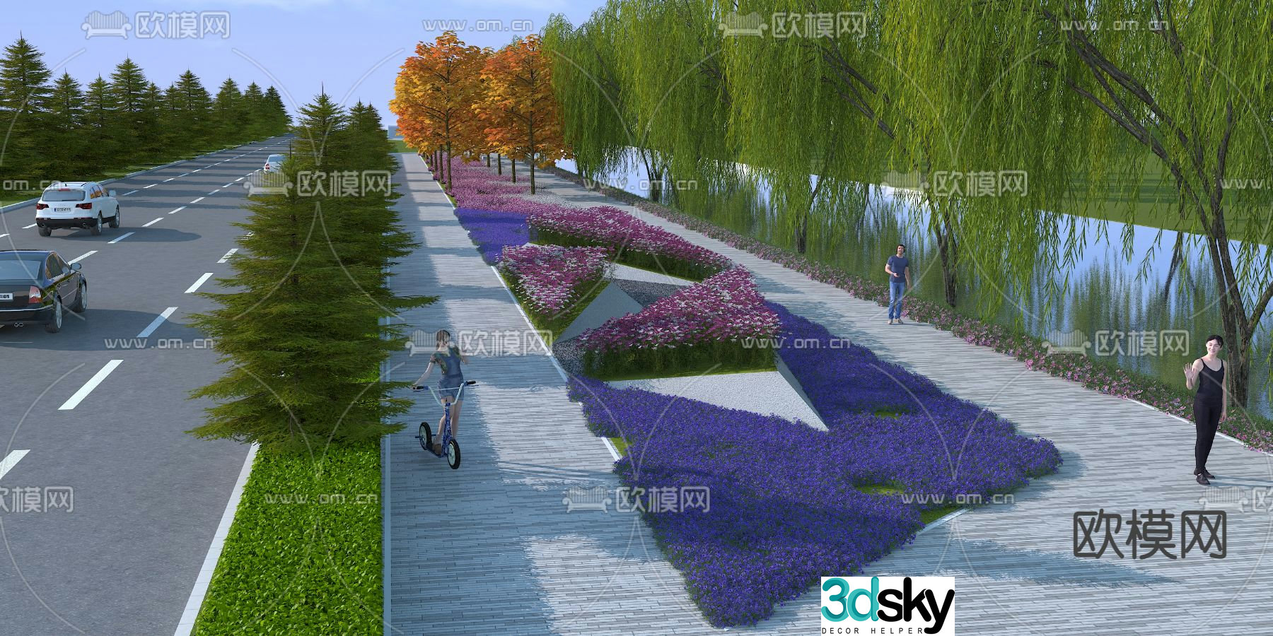 road landscape micro terrain 3d model
