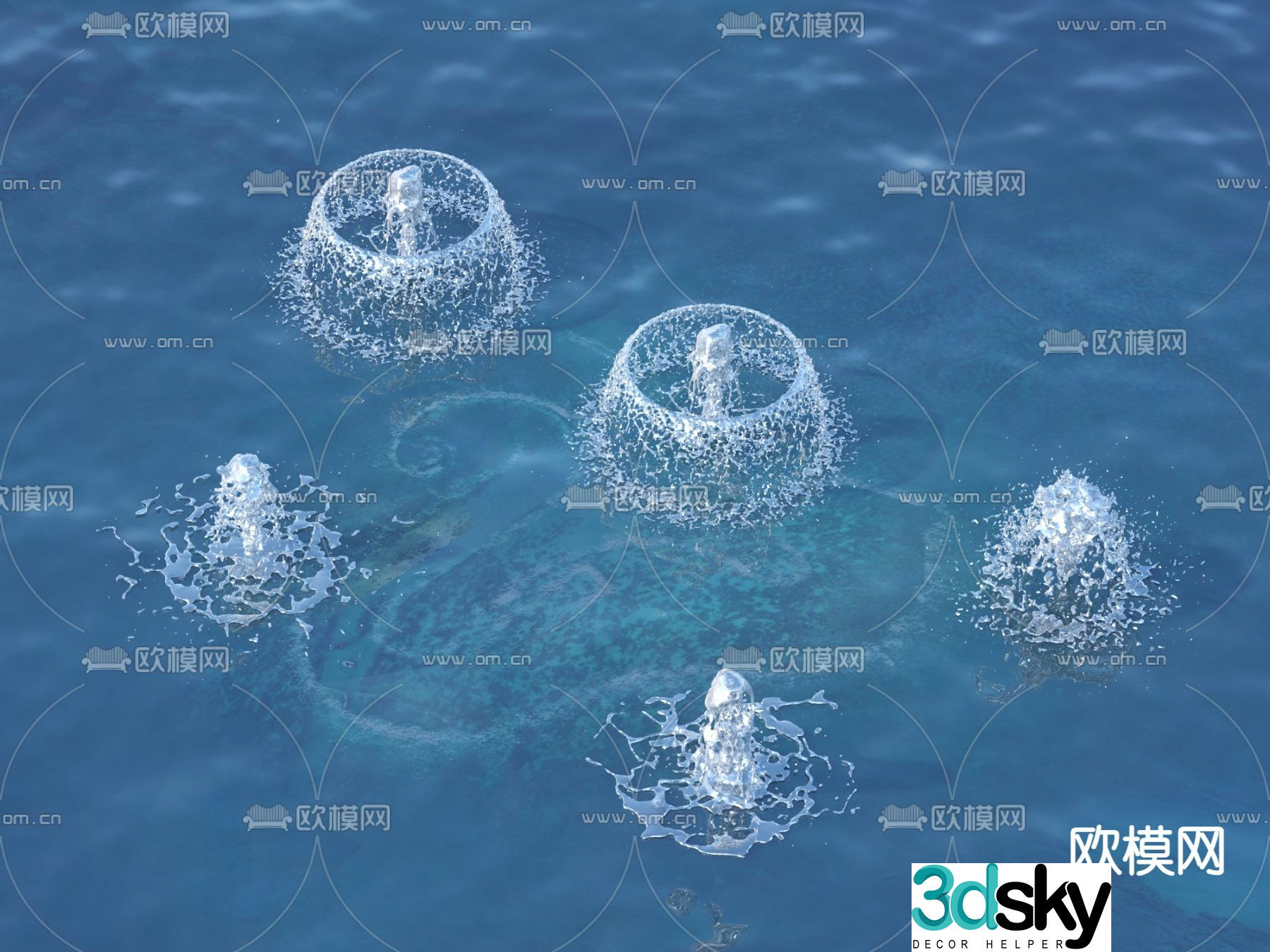 fountain fountain waterscape 3d model