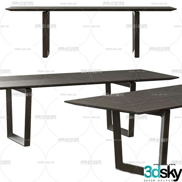 Italian table dining table 3d model