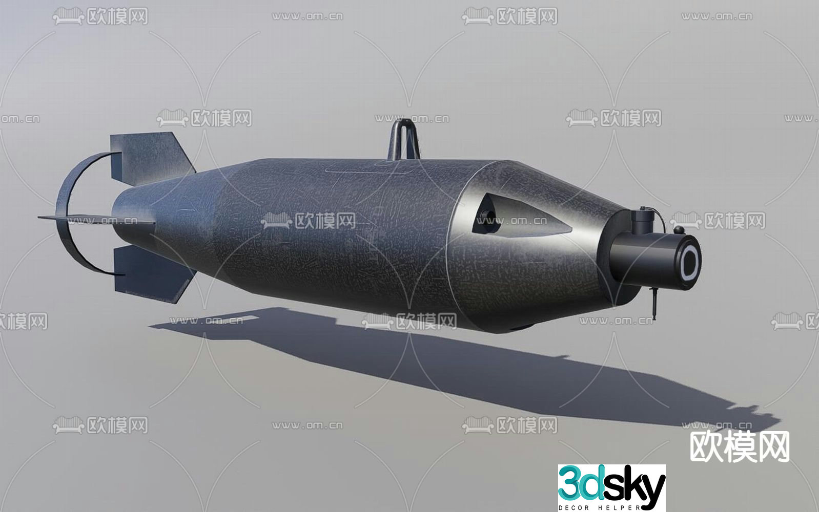 P-50T bomb military weapon 3d model