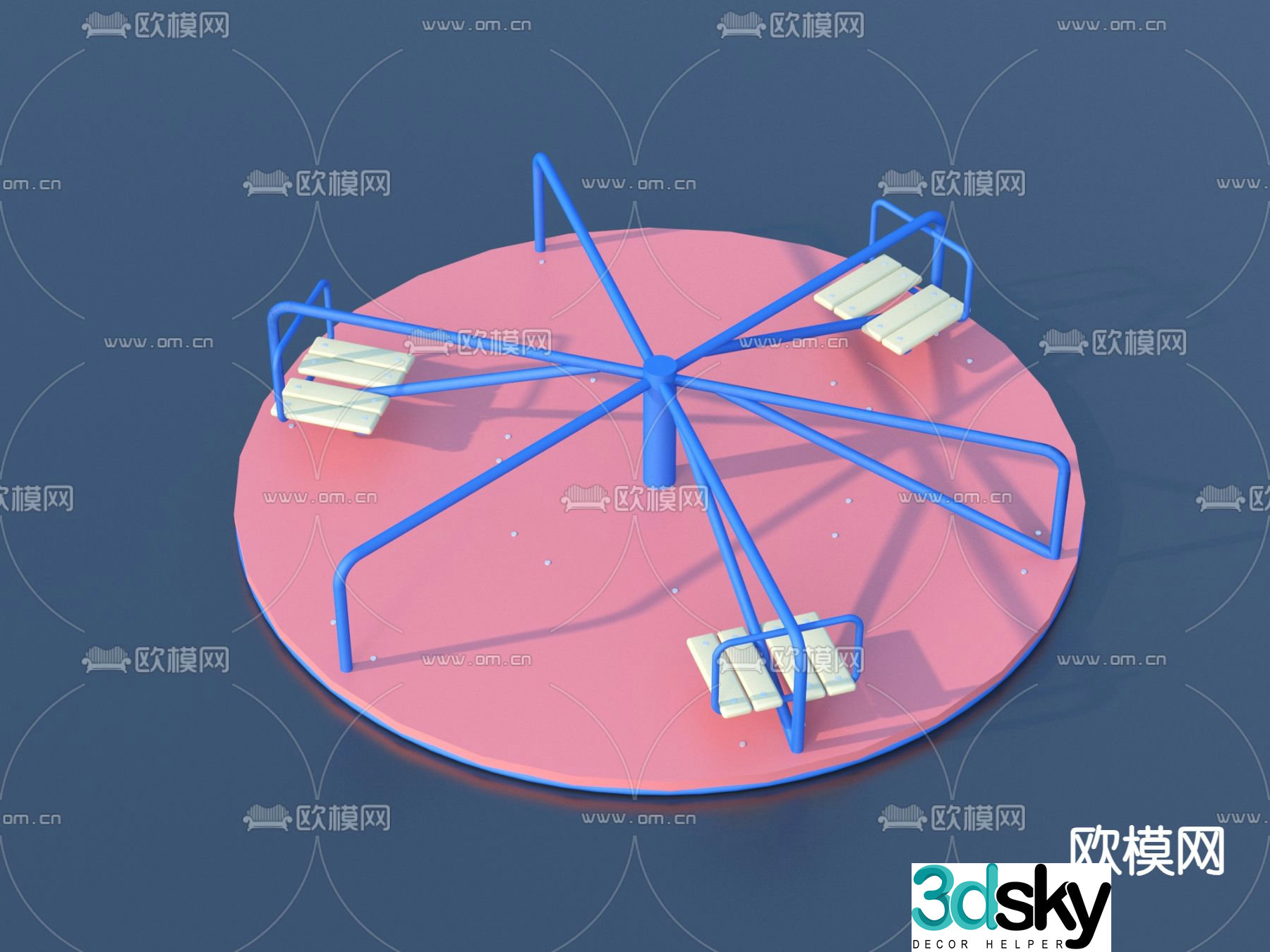 Modern amusement equipment 3d model