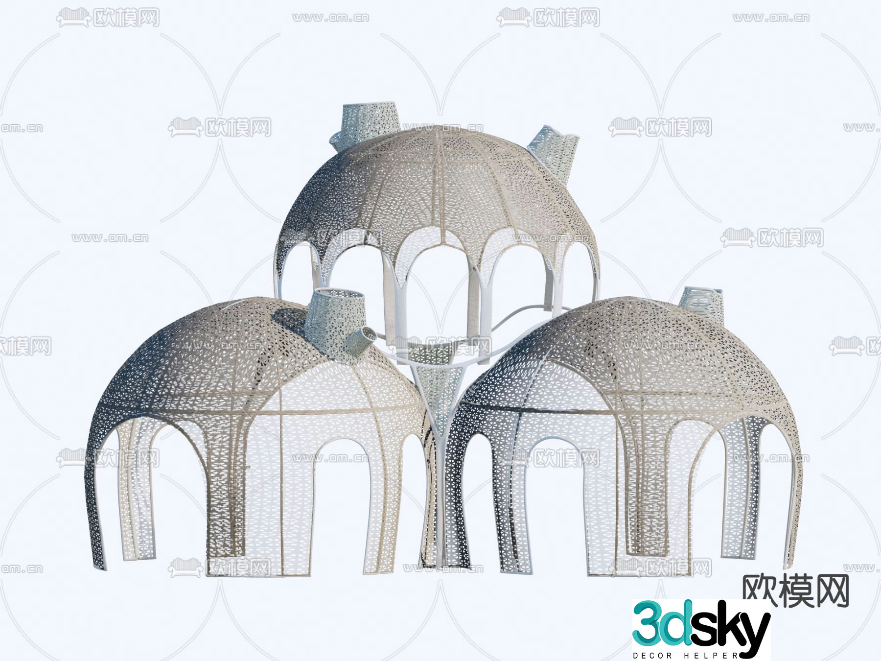 Special-shaped gallery landscape gallery 3D model