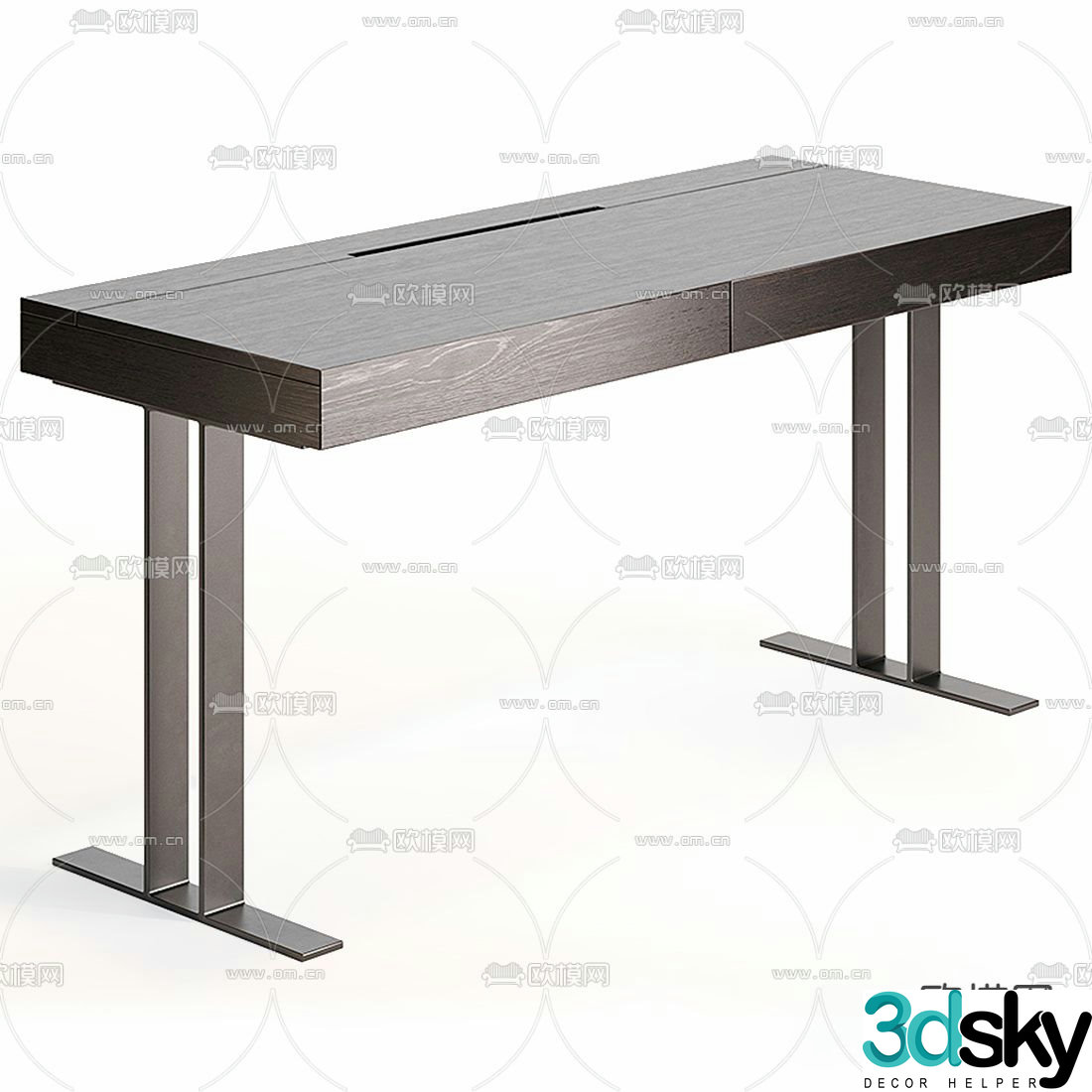 modern desk writing desk 3d model