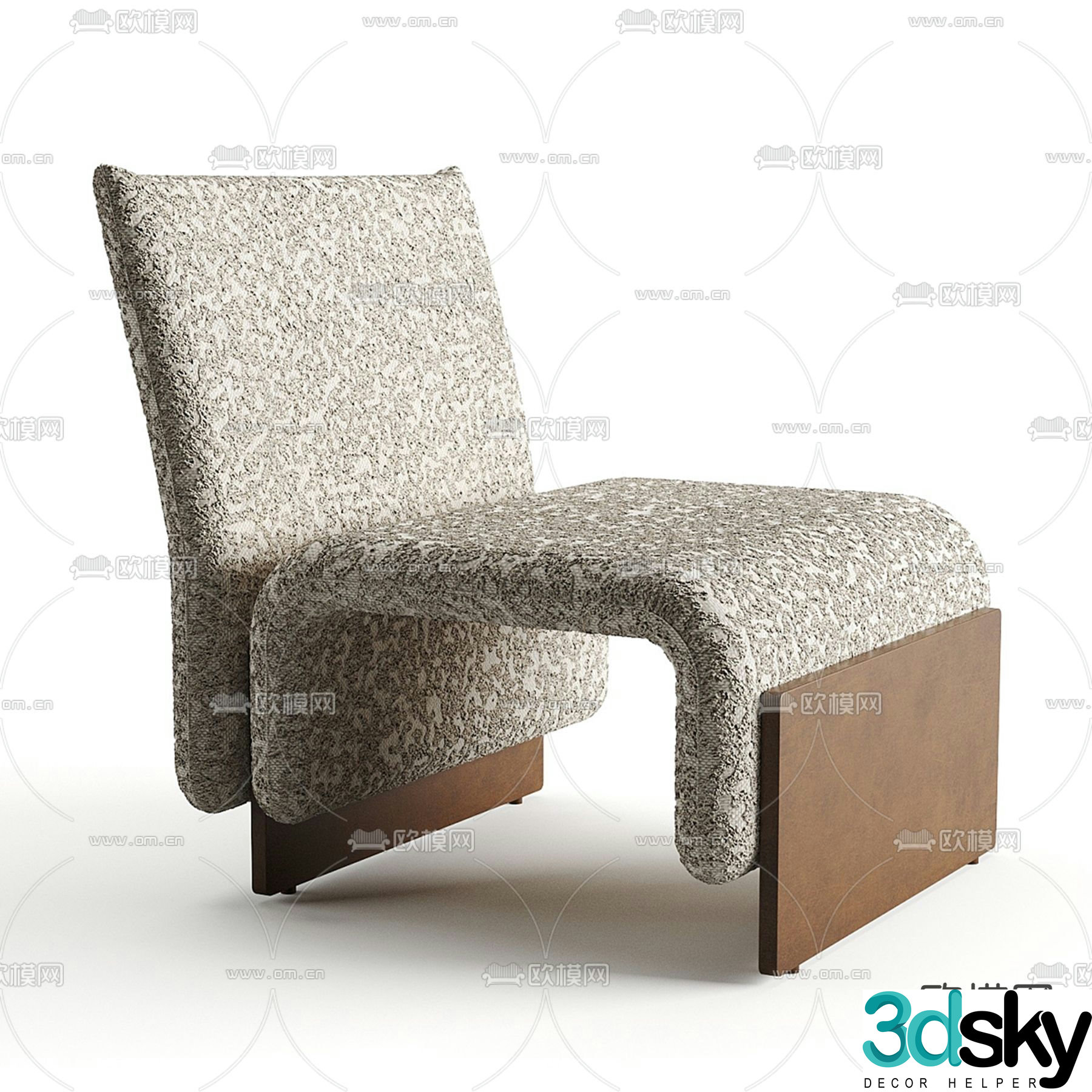 Modern chair leisure chair 3d model