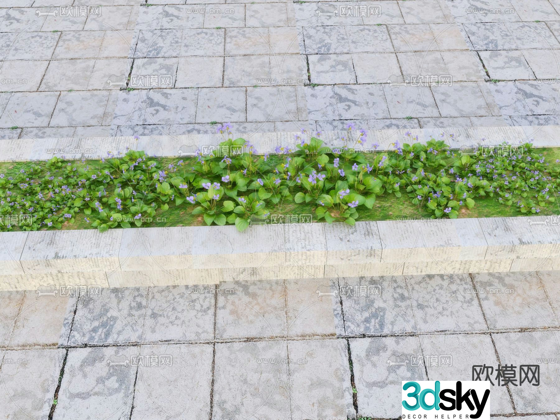 Flowers and plants Landscape plants 3D model