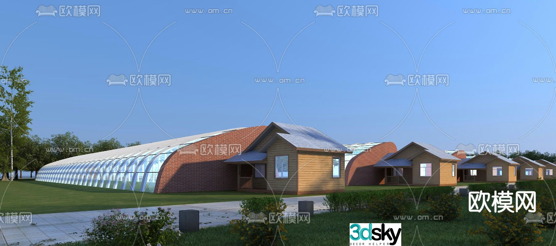 Rural livestock shed Rural study base 3D model