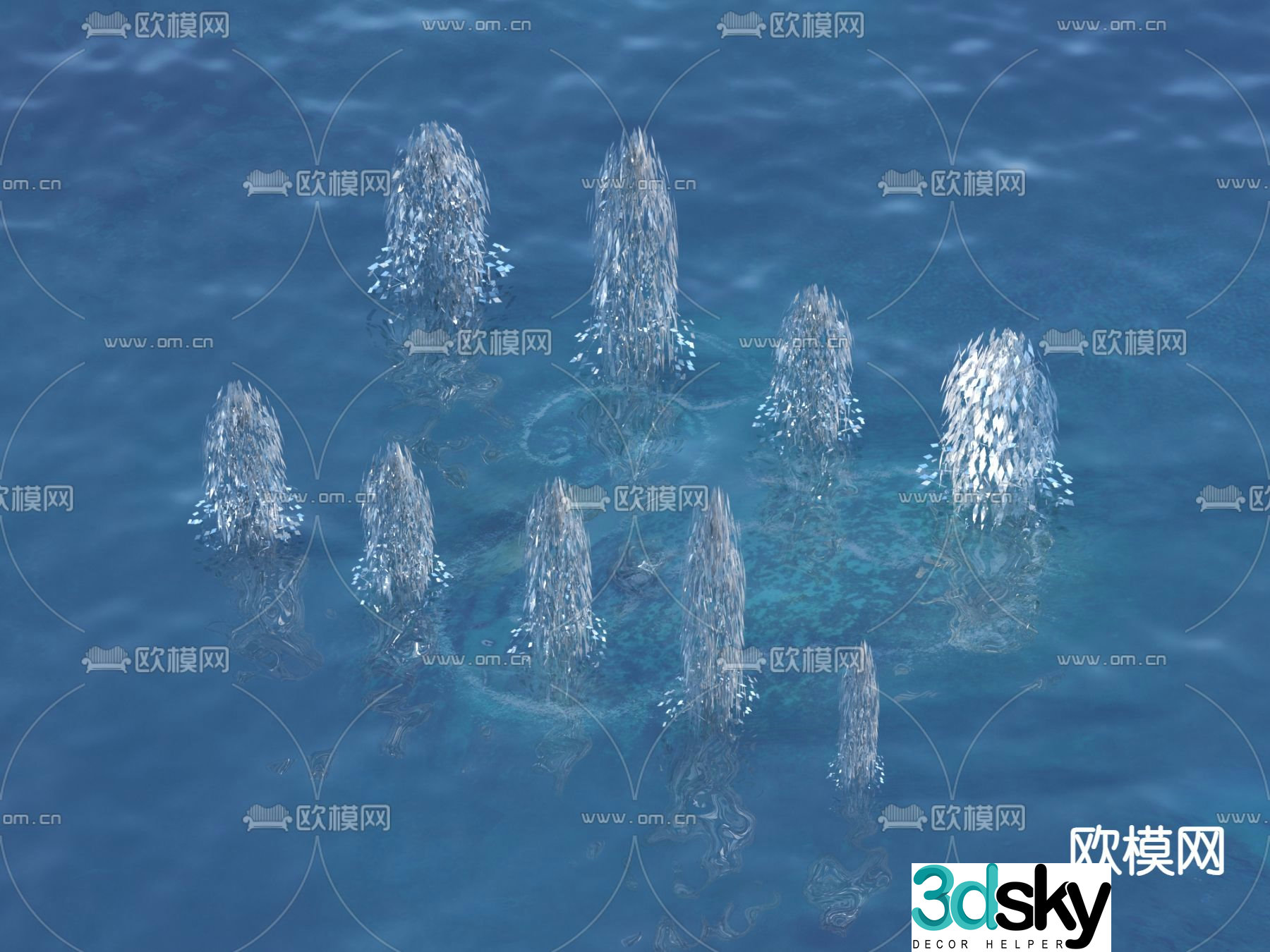 fountain fountain waterscape 3d model