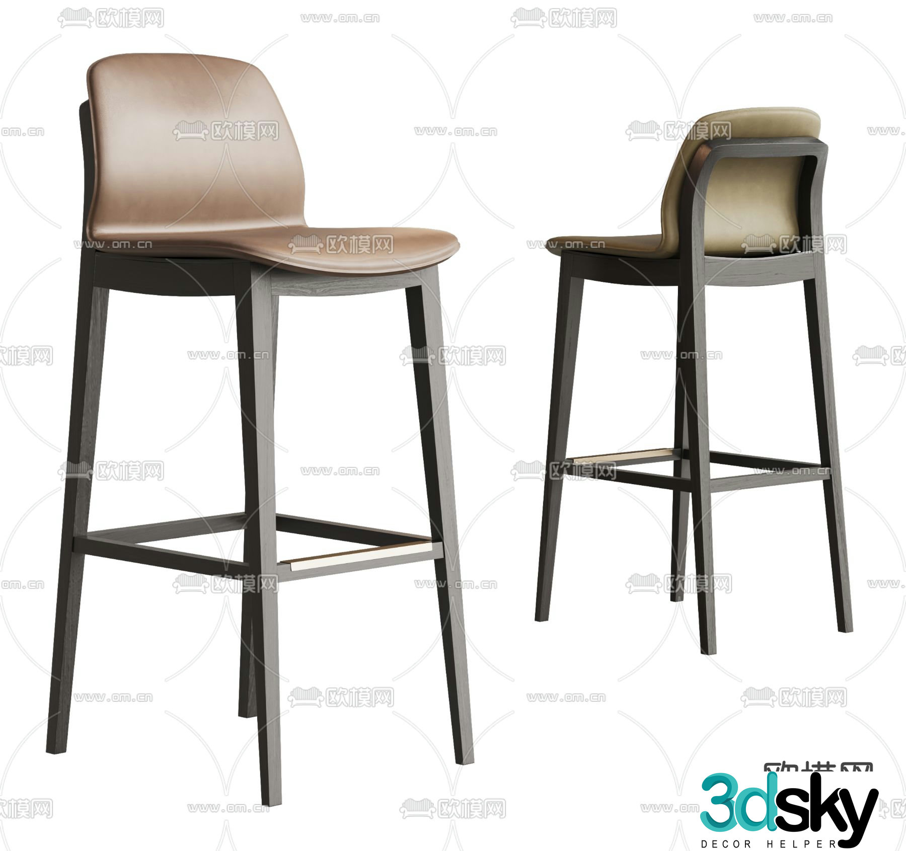 Modern bar stool bar stool 3d model