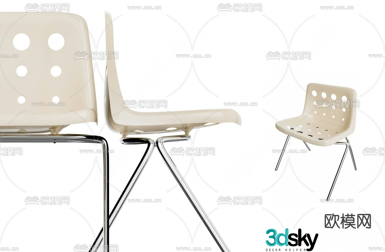 Modern cheese chair 3d model