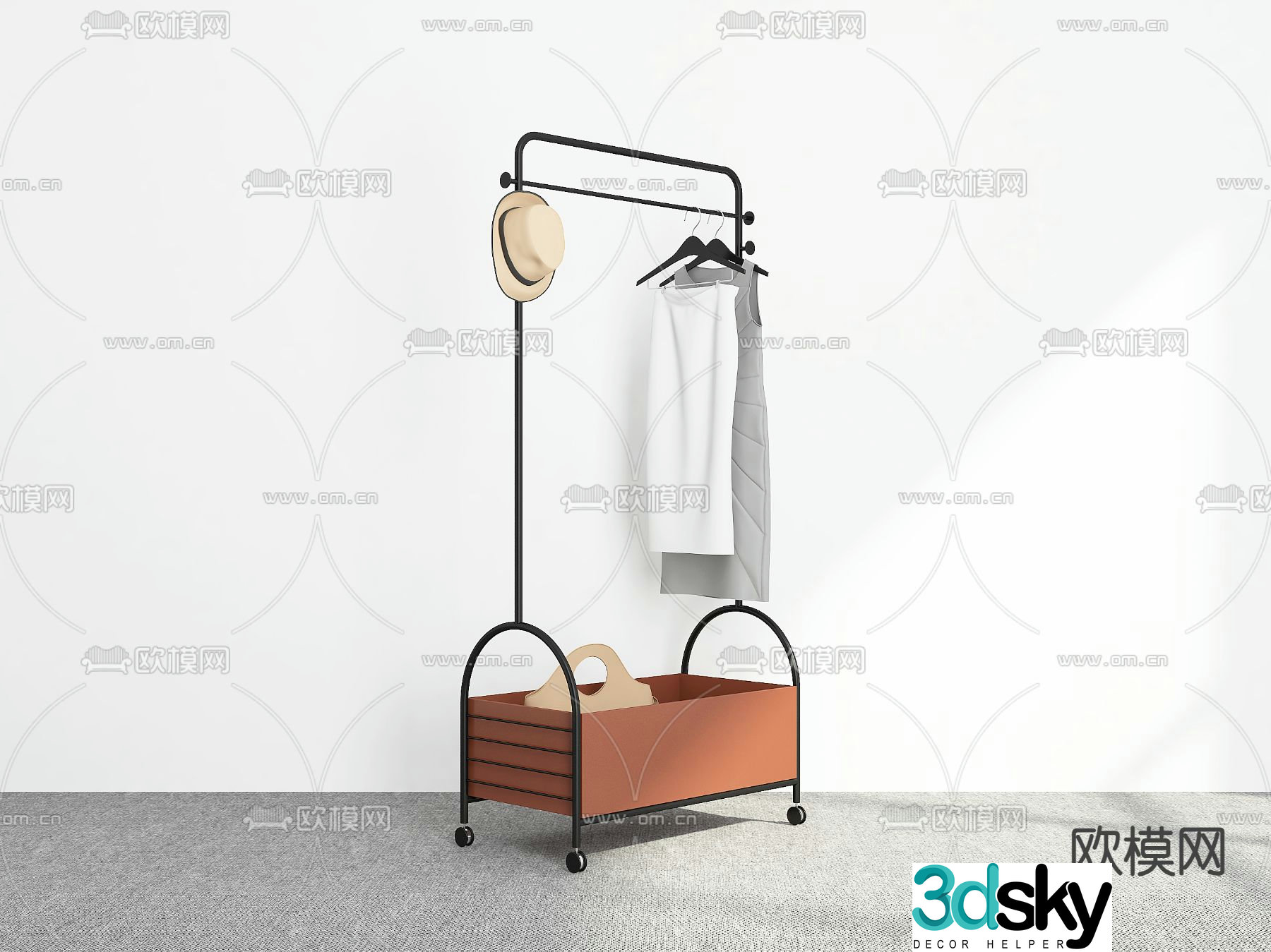 Floor-standing clothes hanger Clothes hanger 3d model
