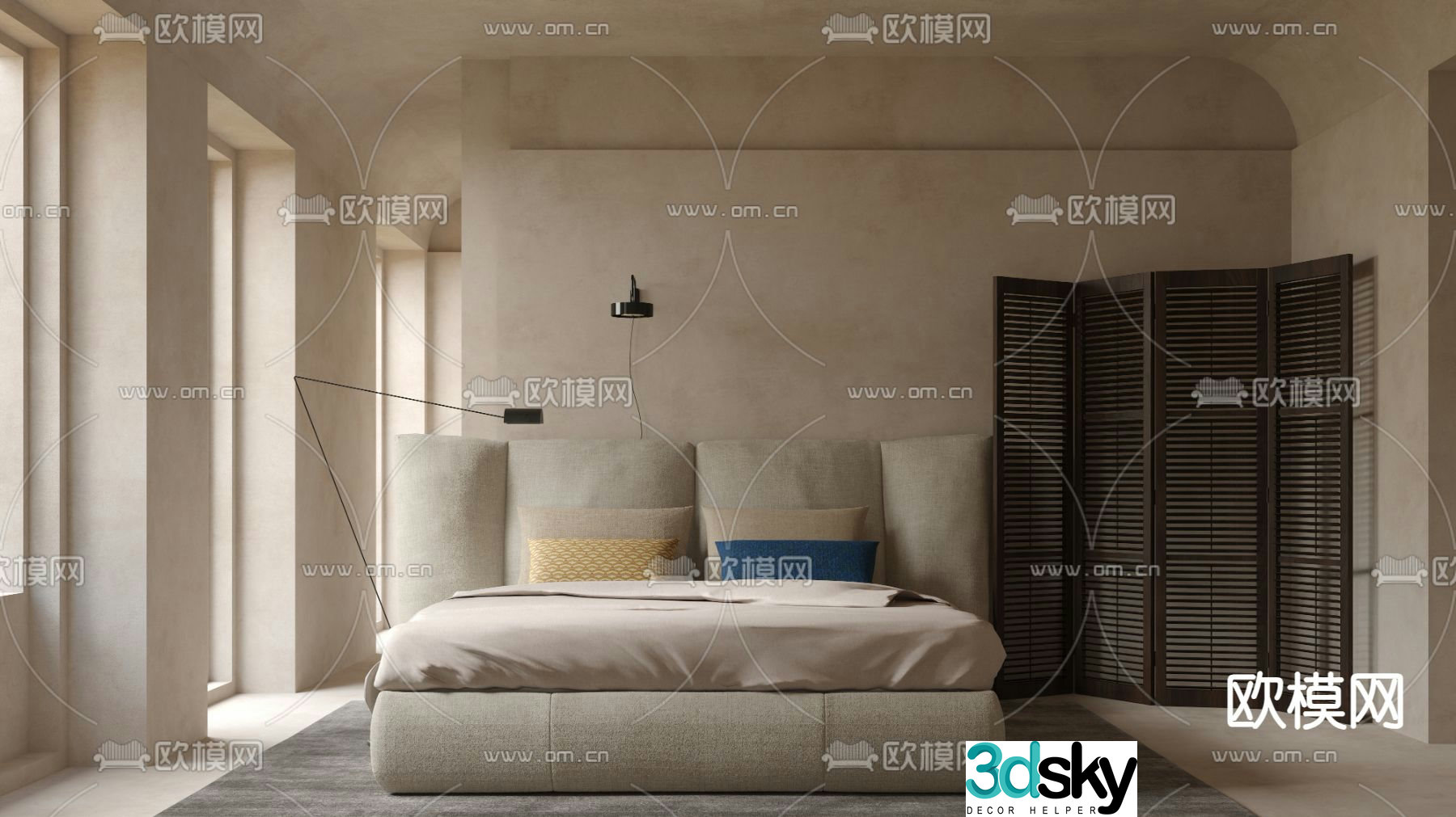 Bonaldo double bed 3d model