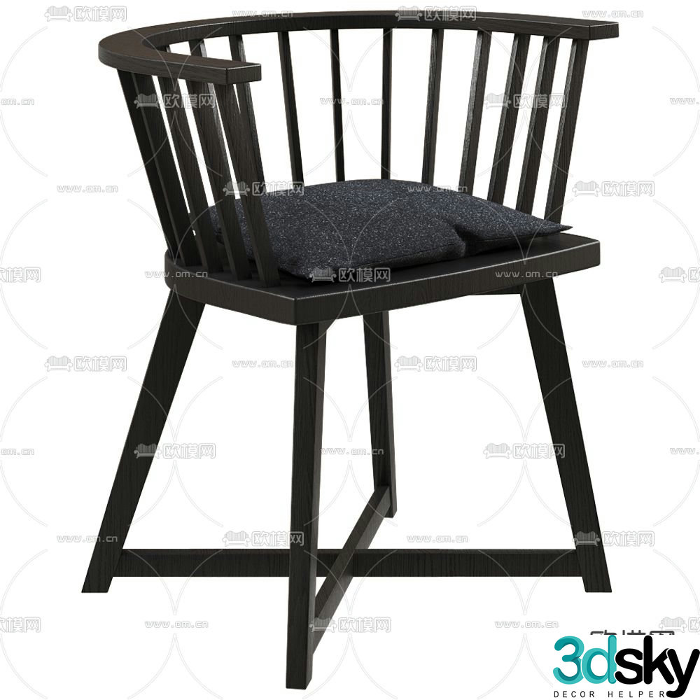 Gervasoni dining chair single chair 3d model