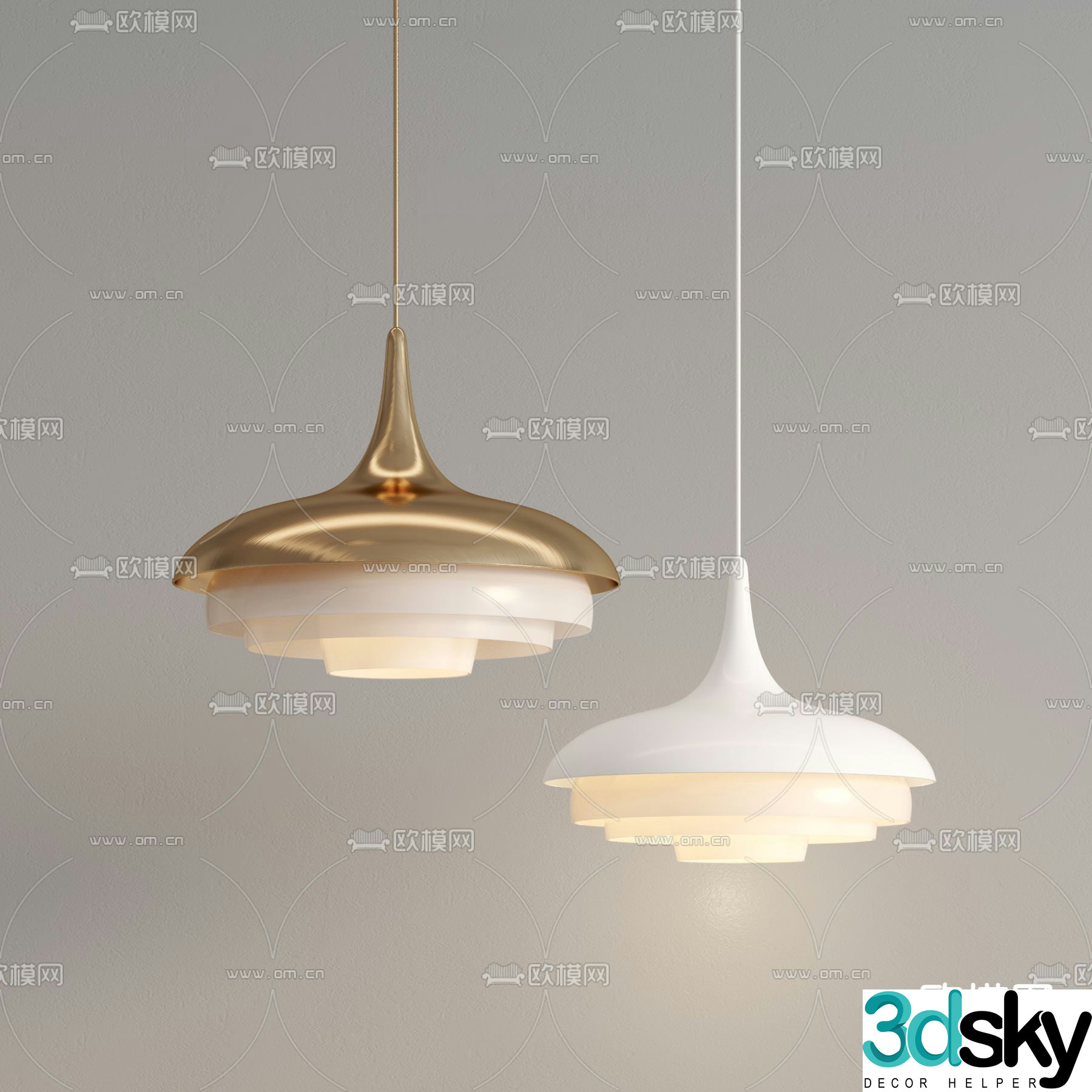 Oscar modern chandelier dining room chandelier 3d model
